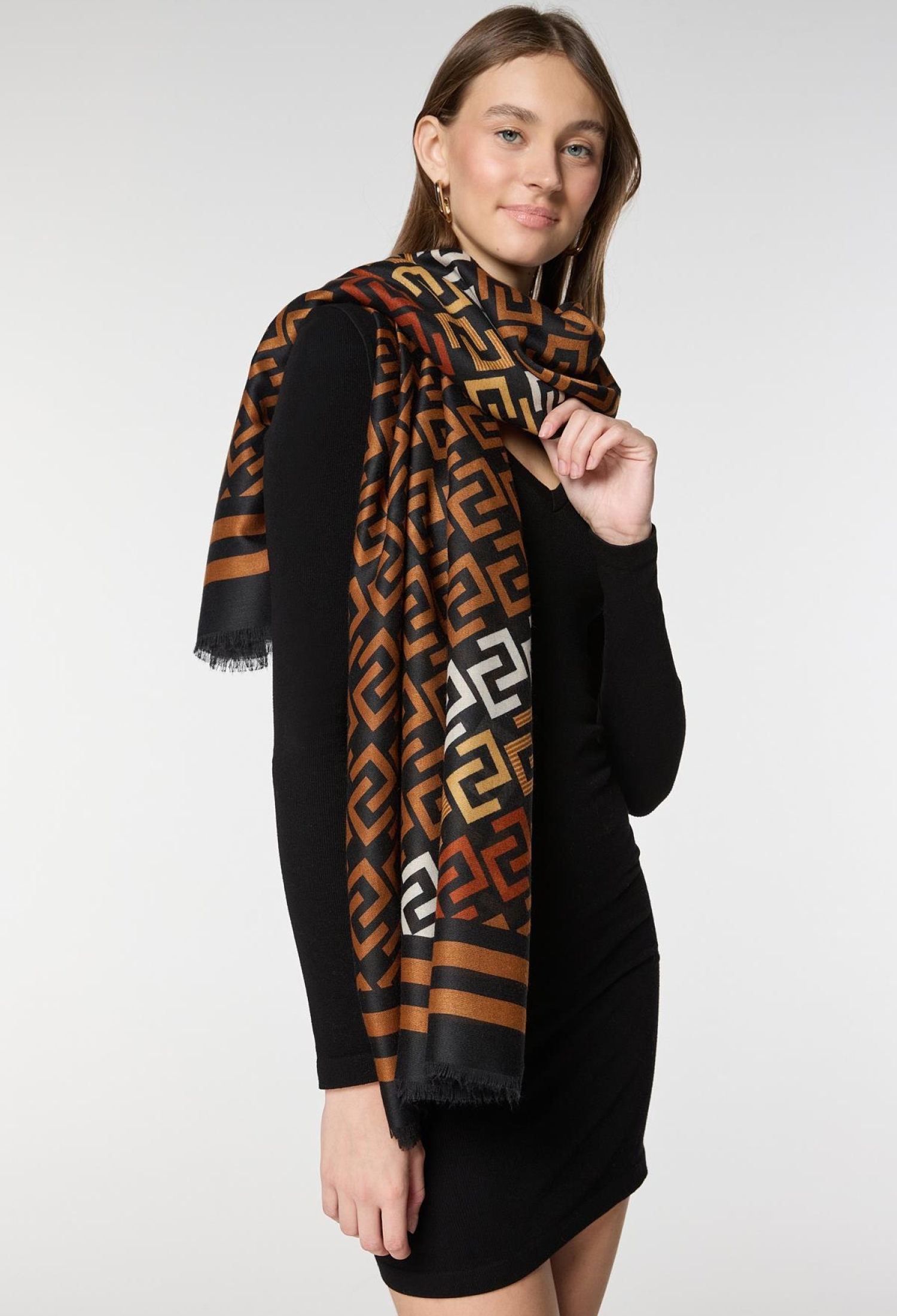 Chain Patterned Shawl - Brand: Axesoire - Women & Kids, Baby Clothes Wholesale - TheBS Women