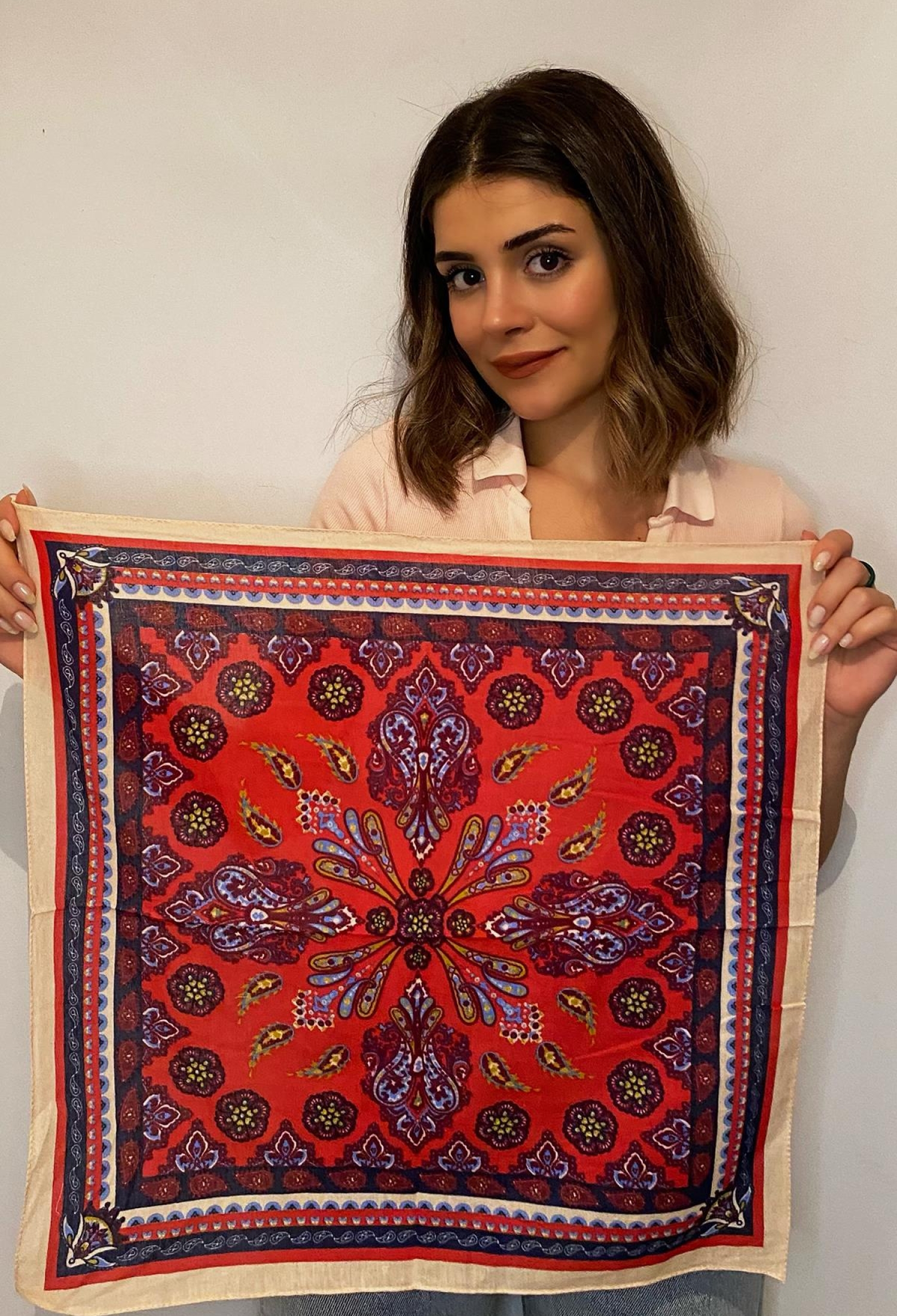 Paisley Patterned Scarf - Red - Brand: Axesoire - Women & Kids, Baby Clothes Wholesale - TheBS Women