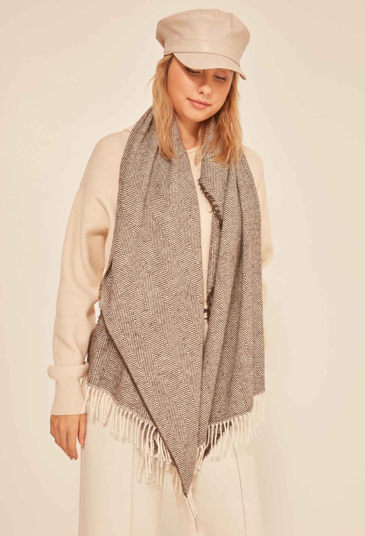 Thick Shoulder Shawl With Soft Textured Tassels - Brand: Axesoire - Women & Kids, Baby Clothes Wholesale - TheBS Women