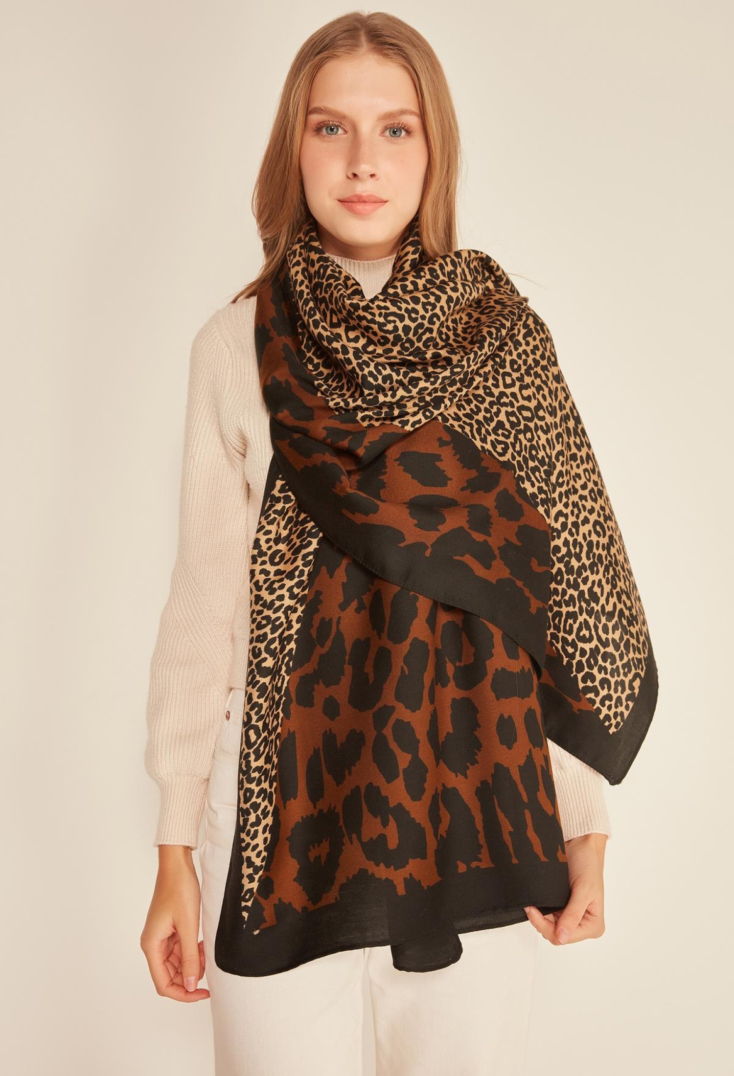 Patchwork Leopard PatternedShawl - Brand: Axesoire - Women & Kids, Baby Clothes Wholesale - TheBS Women