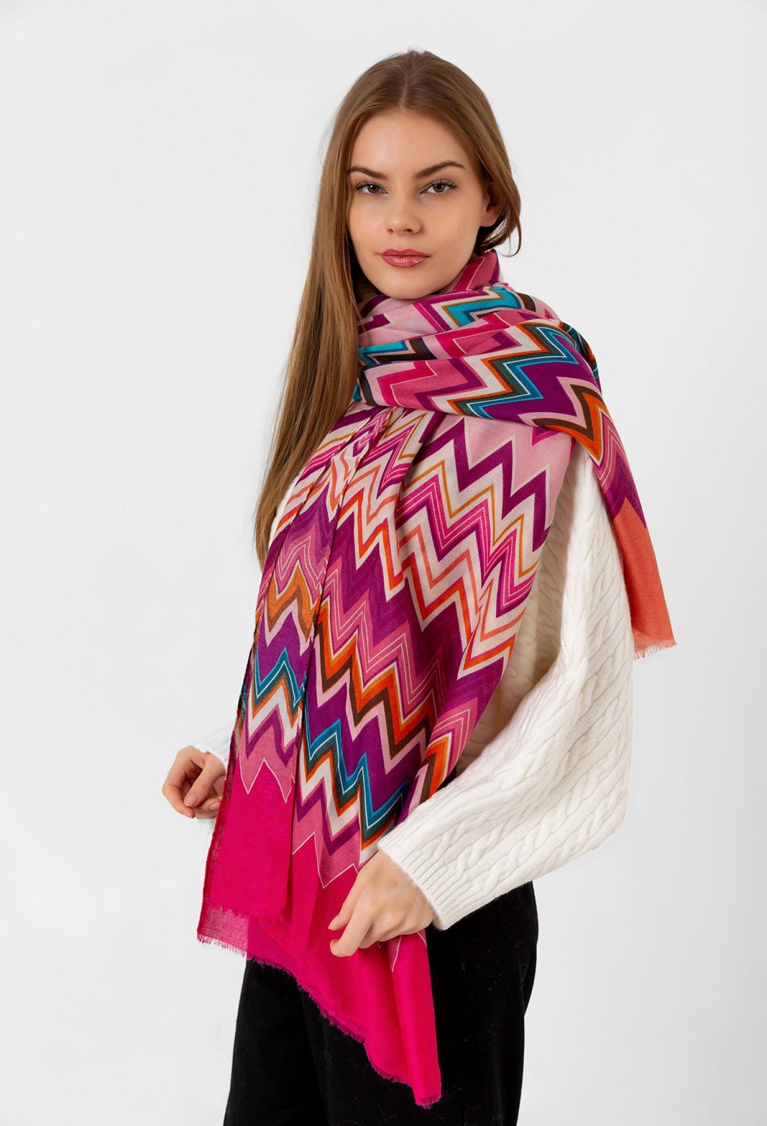 Zizgaz Patterned Shawl - Brand: Axesoire - Women & Kids, Baby Clothes Wholesale - TheBS Women