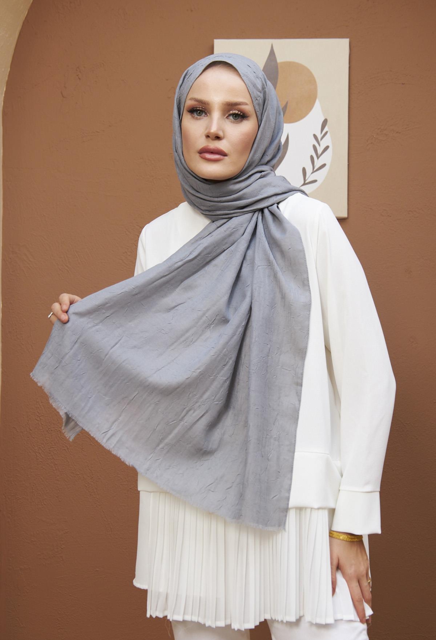 Bamboo Shawl - Gray - Brand: Hulya Keser - Women & Kids, Baby Clothes Wholesale - TheBS Women