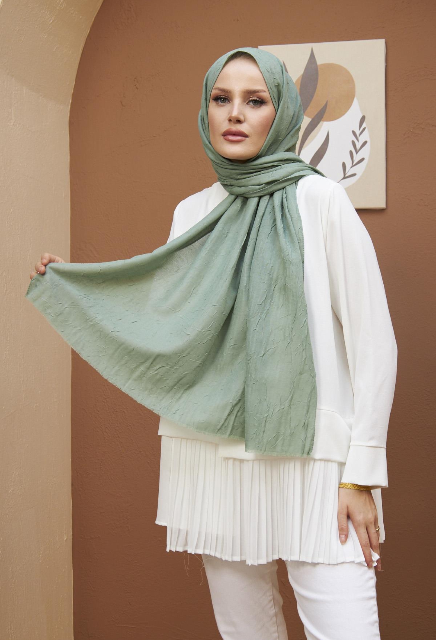 Bamboo Shawl - Mint - Brand: Hulya Keser - Women & Kids, Baby Clothes Wholesale - TheBS Women