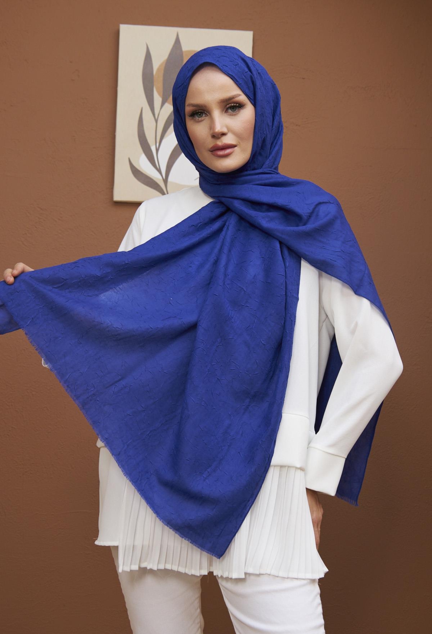 Bamboo Shawl - Saks Blue - Brand: Hulya Keser - Women & Kids, Baby Clothes Wholesale - TheBS Women