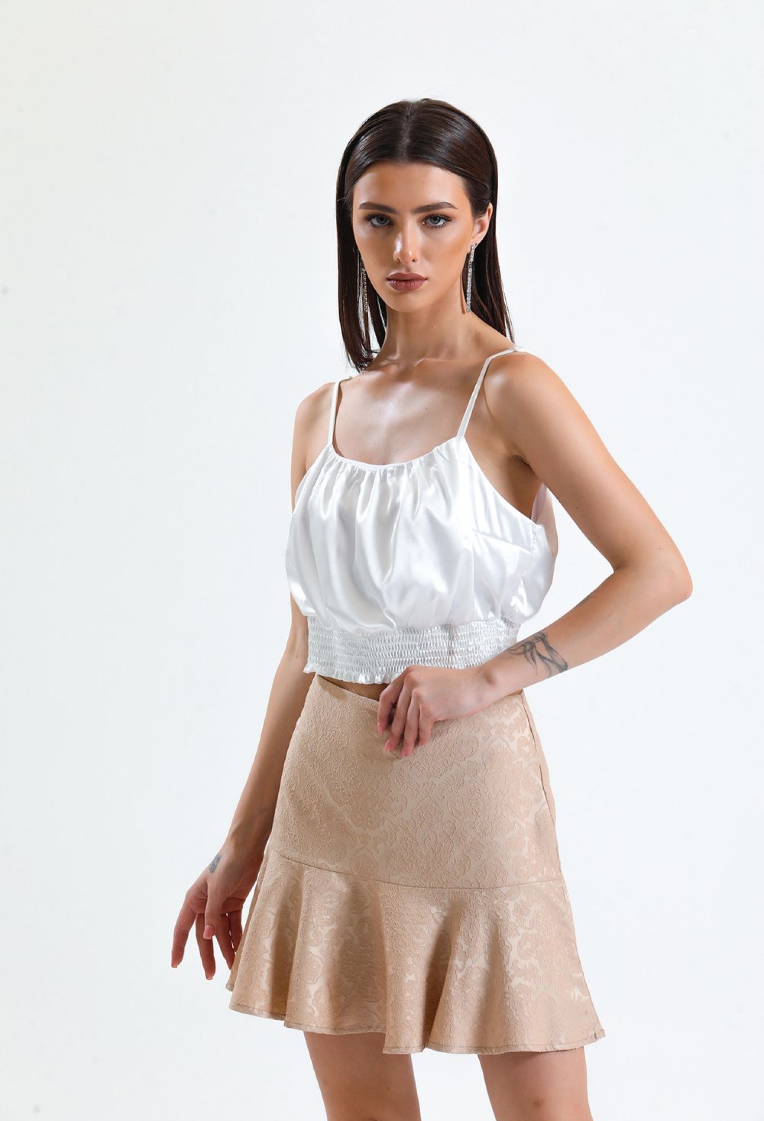 Jacquard Short Flounce Skirt_Etk32608 - Brand: SENSE - Women & Kids, Baby Clothes Wholesale - TheBS Women