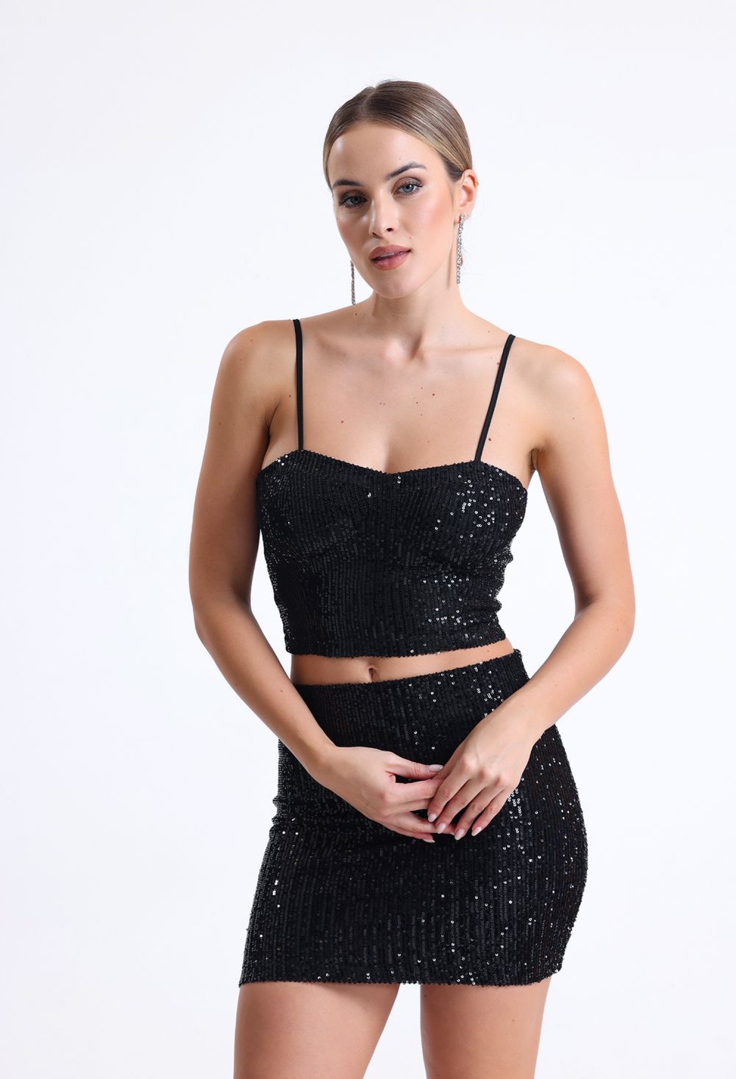 Sequined Bustier With Back Zipper - Brand: SENSE - Women & Kids, Baby Clothes Wholesale - TheBS Women