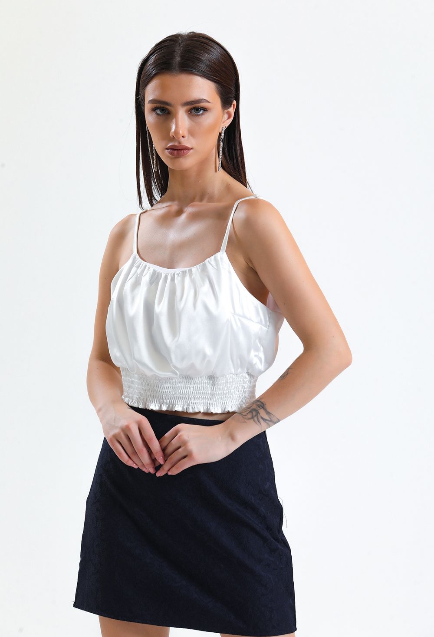 NavyJacquard Mini Skirt_Etk32609 - Brand: SENSE - Women & Kids, Baby Clothes Wholesale - TheBS Women