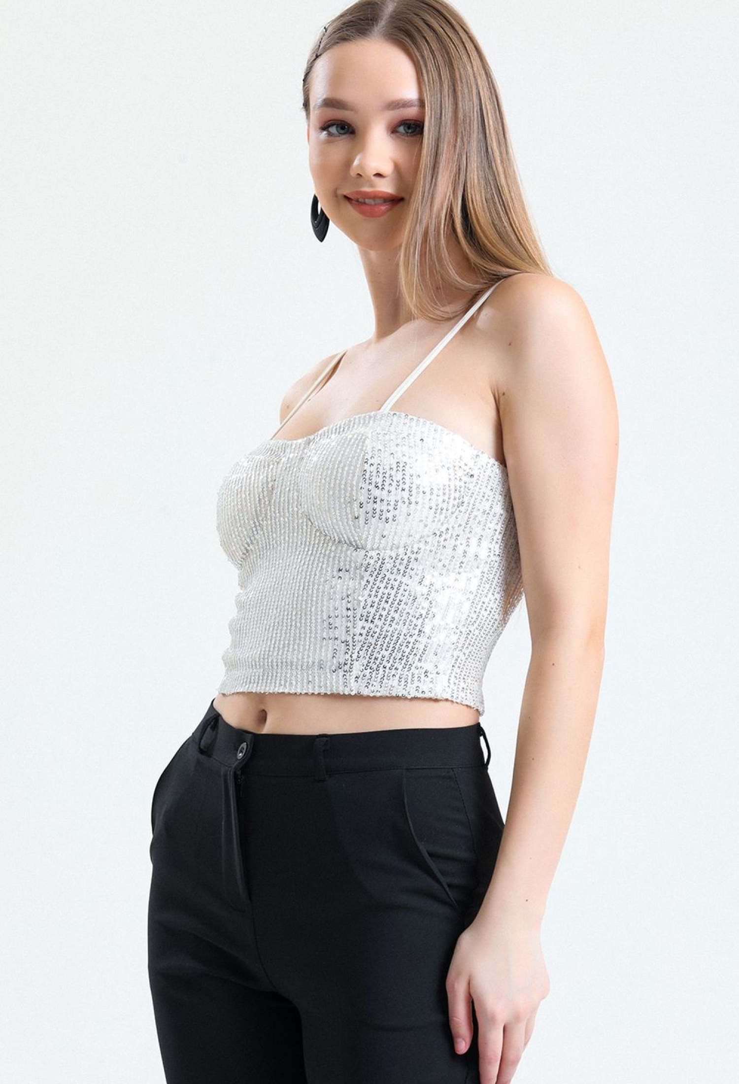 Sequined Bustier With Back Zipper - Brand: SENSE - Women & Kids, Baby Clothes Wholesale - TheBS Women