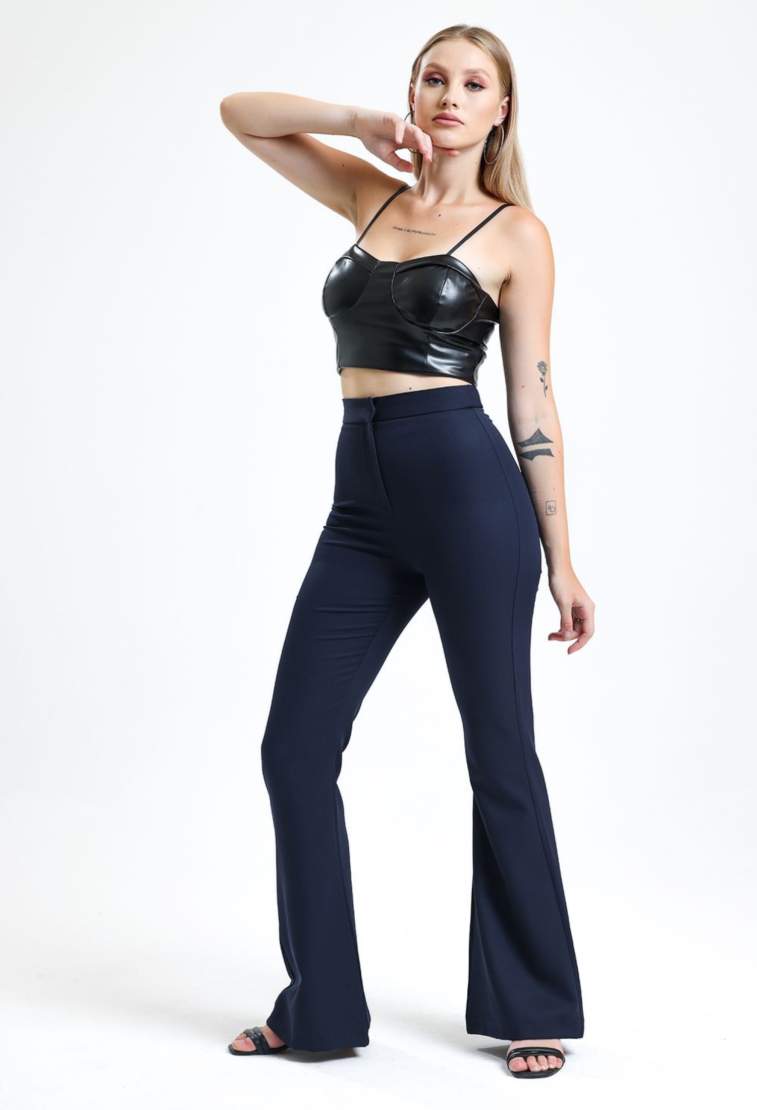 Flare Leg Zippered Pocket Hürrem Trousers - Brand: SENSE - Women & Kids, Baby Clothes Wholesale - TheBS Women