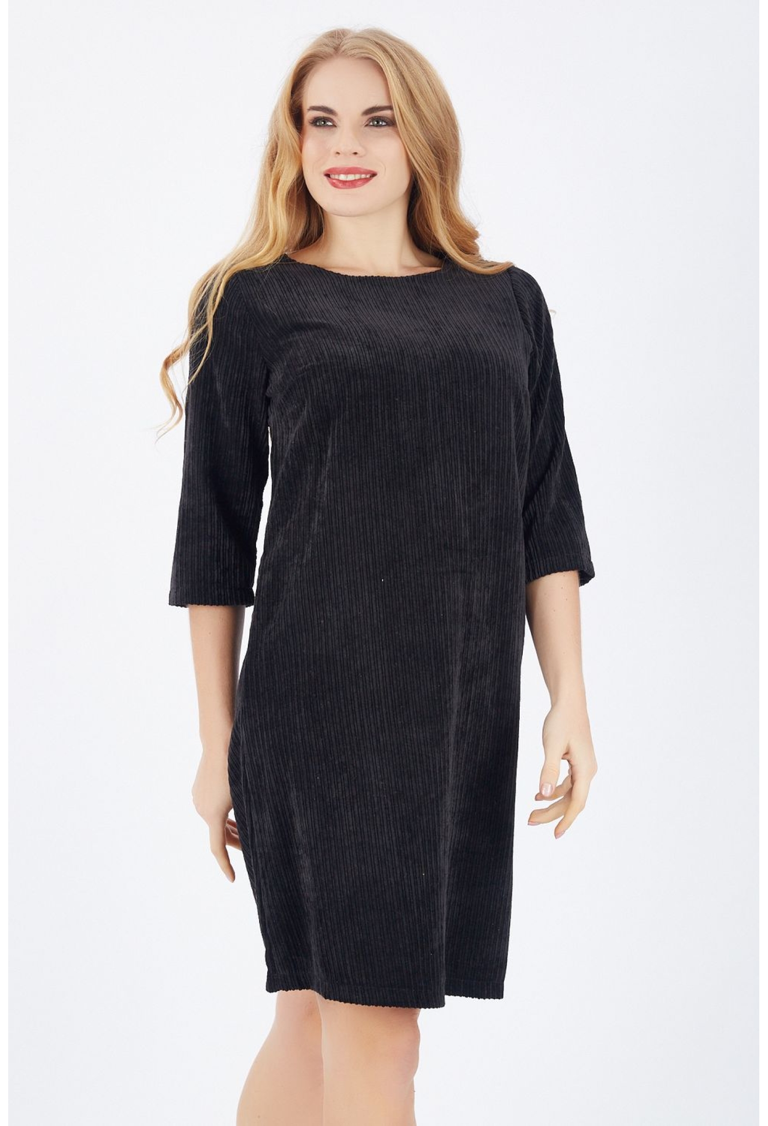 Three Quarter Sleeve Velvet Dress - Brand: SENSE - Women & Kids, Baby Clothes Wholesale - TheBS Women