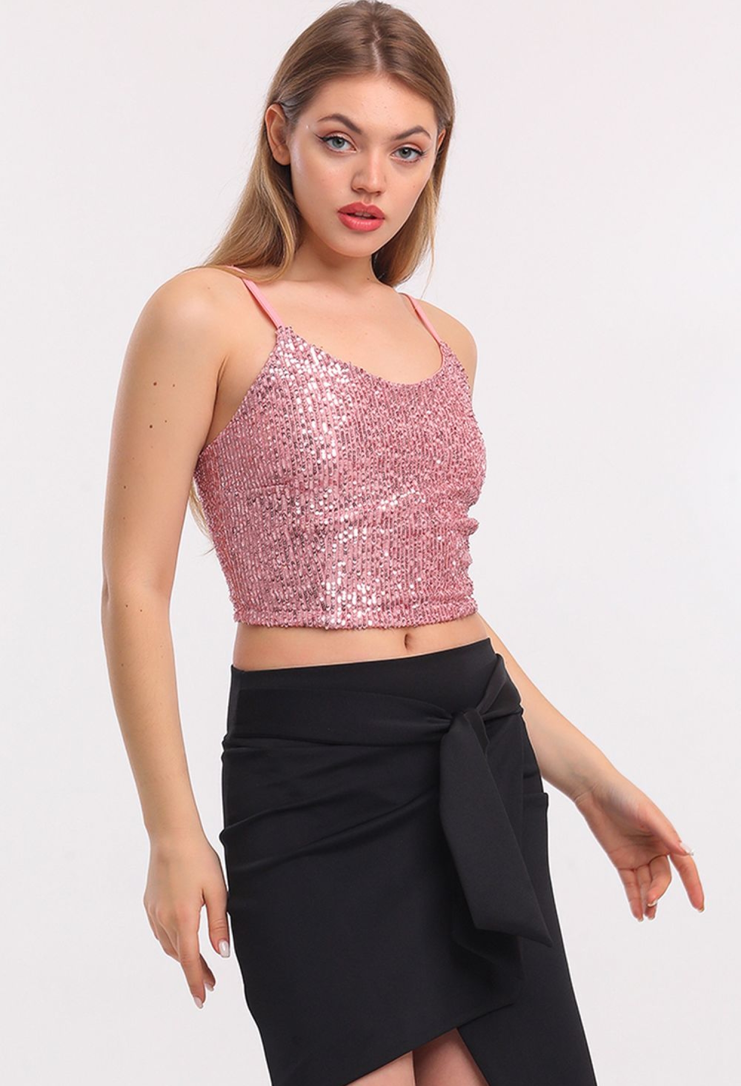 Powder Lined Croptop Strap Sequin Bustier - Brand: SENSE - Women & Kids, Baby Clothes Wholesale - TheBS Women