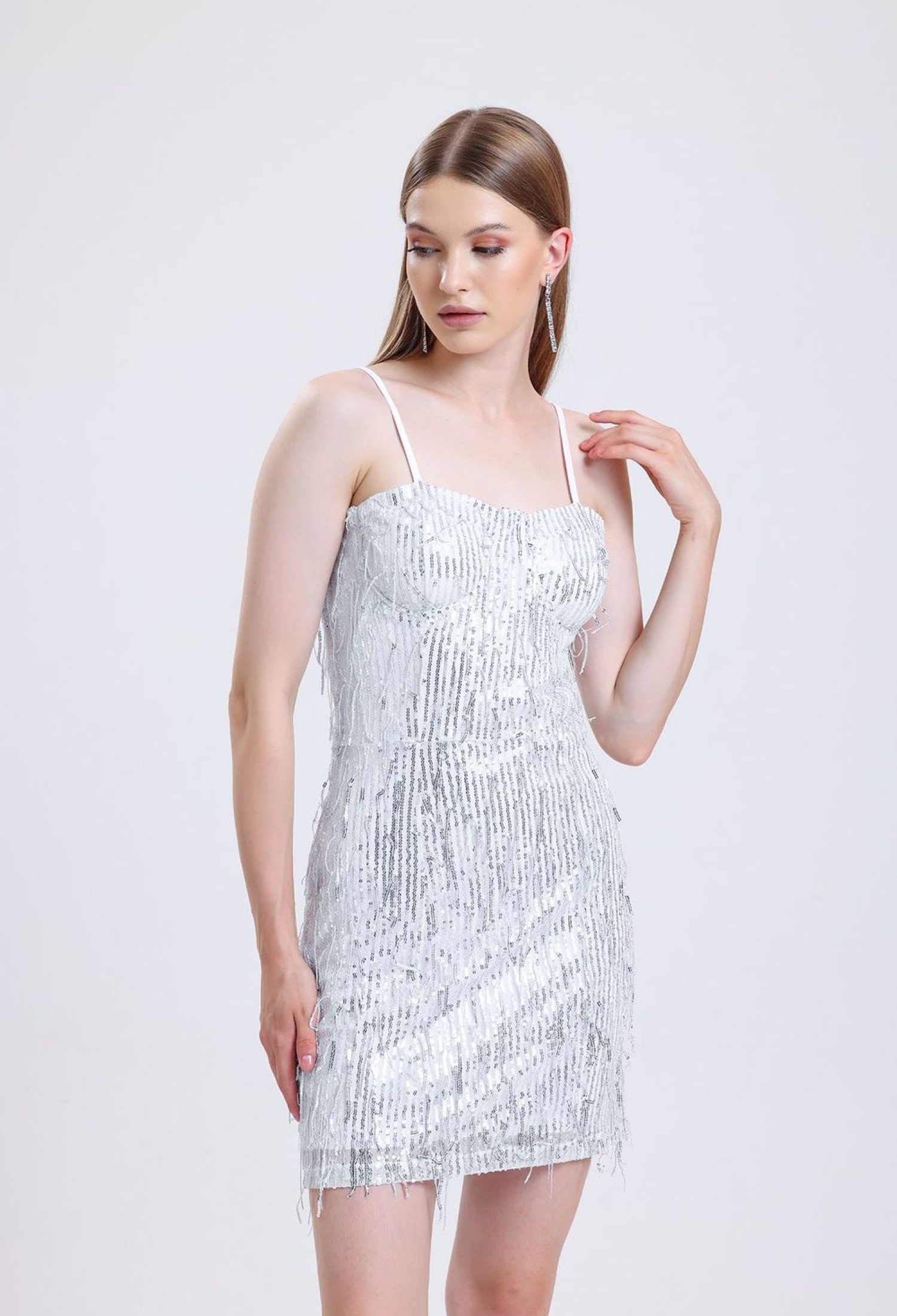 Silver Sequin Evening Dress - Brand: SENSE - Women & Kids, Baby Clothes Wholesale - TheBS Women