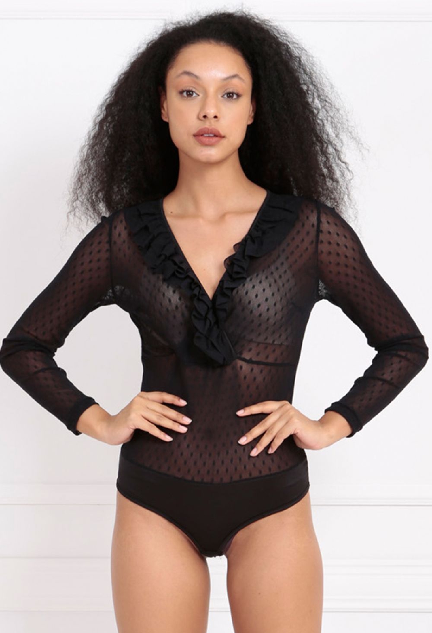 Black Tulle Front Frilled Sling Body - Brand: SENSE - Women & Kids, Baby Clothes Wholesale - TheBS Women