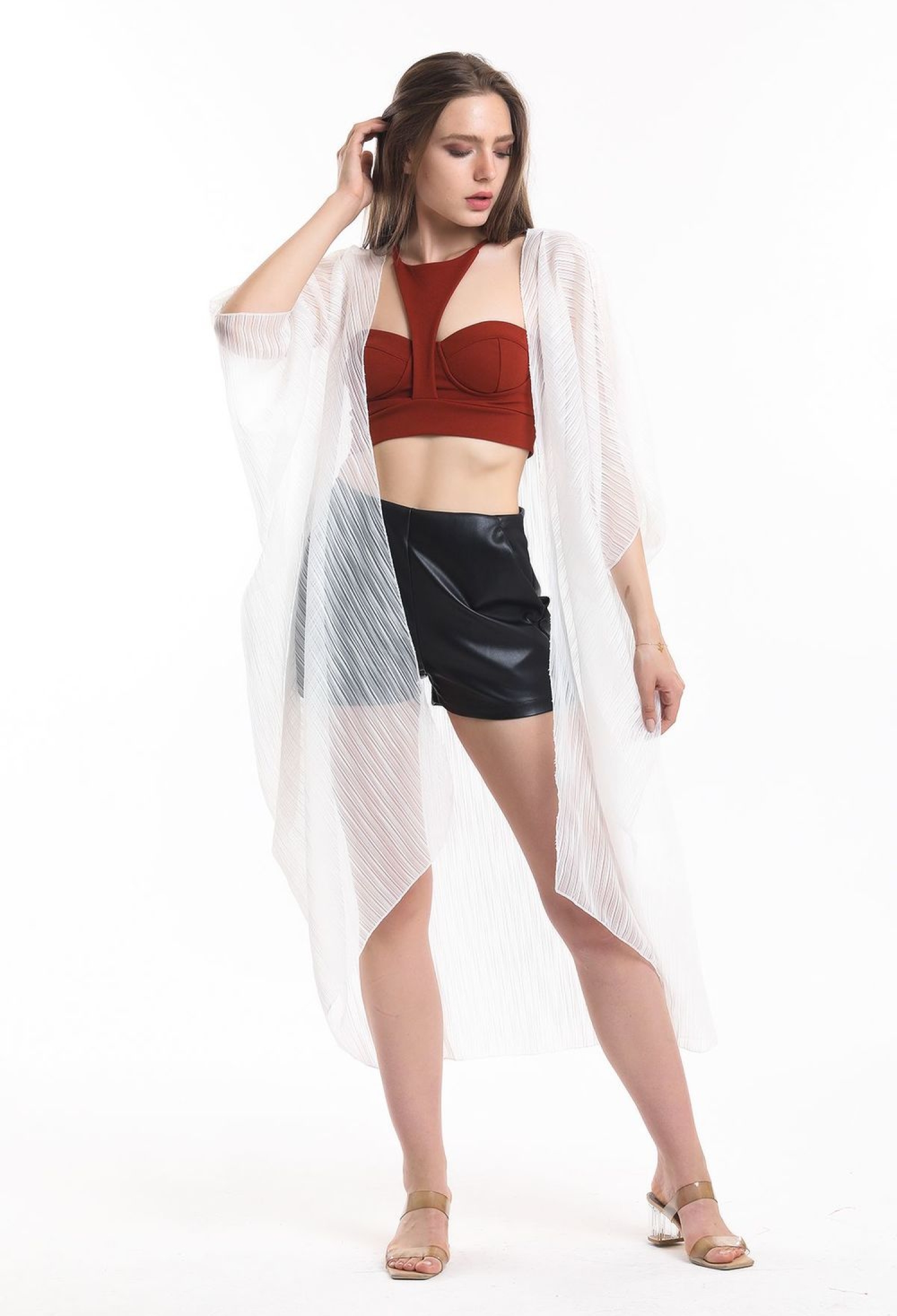 Crinkle Chiffon Beach Kimono - Brand: SENSE - Women & Kids, Baby Clothes Wholesale - TheBS Women