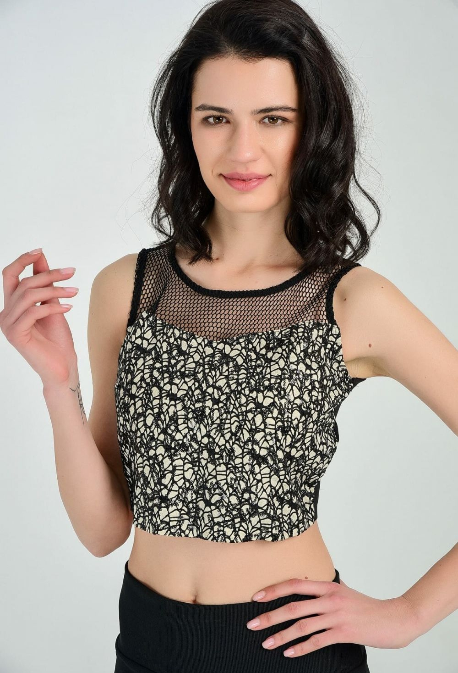 Back Zipper Sequin Short Blouse - Brand: SENSE - Women & Kids, Baby Clothes Wholesale - TheBS Women