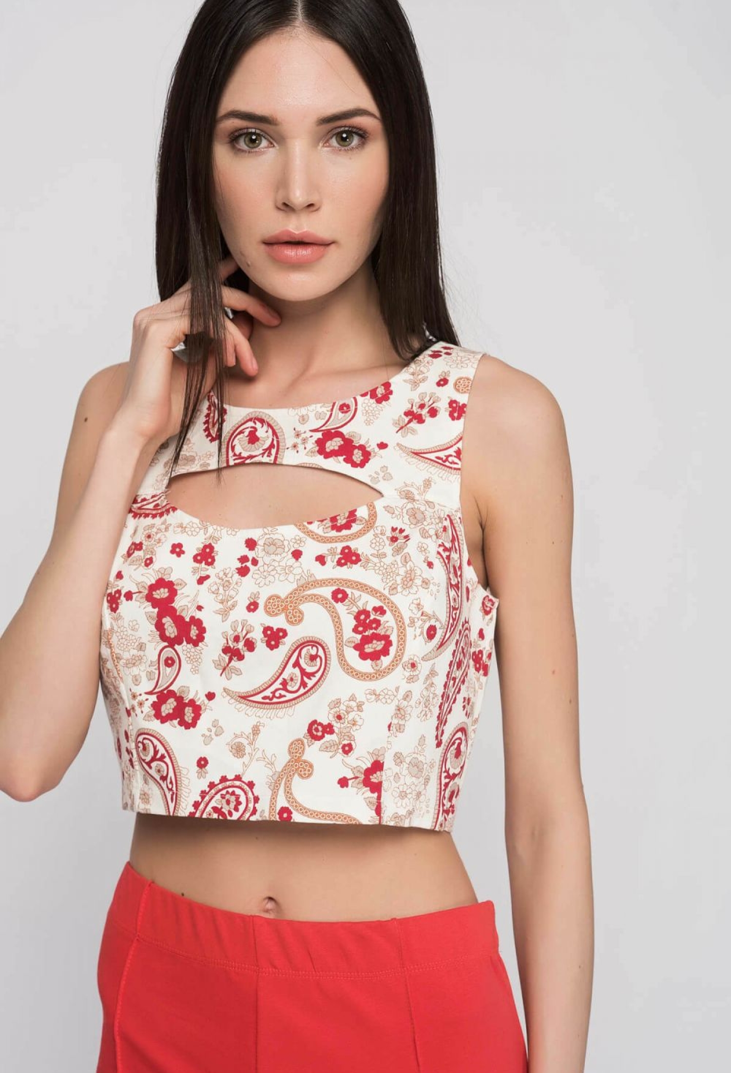 BustierFloral Blouse With Front Window - Brand: SENSE - Women & Kids, Baby Clothes Wholesale - TheBS Women