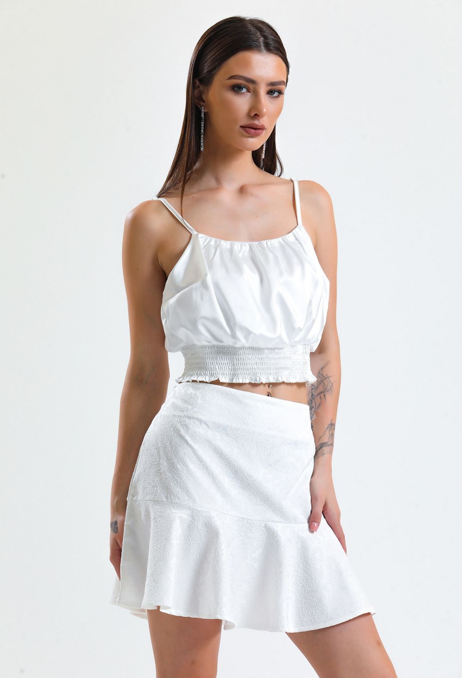 Jacquard Short Flounce Skirt_Etk32608 - Brand: SENSE - Women & Kids, Baby Clothes Wholesale - TheBS Women