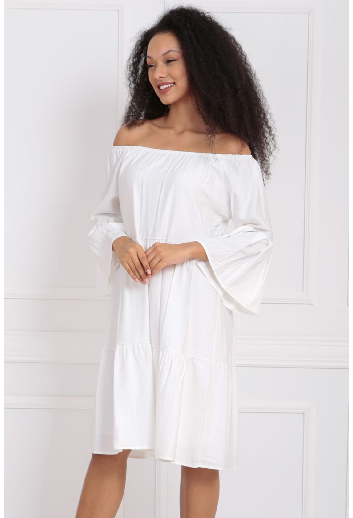 SenseLong Sleeve Madonna Collar Dress - Brand: SENSE - Women & Kids, Baby Clothes Wholesale - TheBS Women