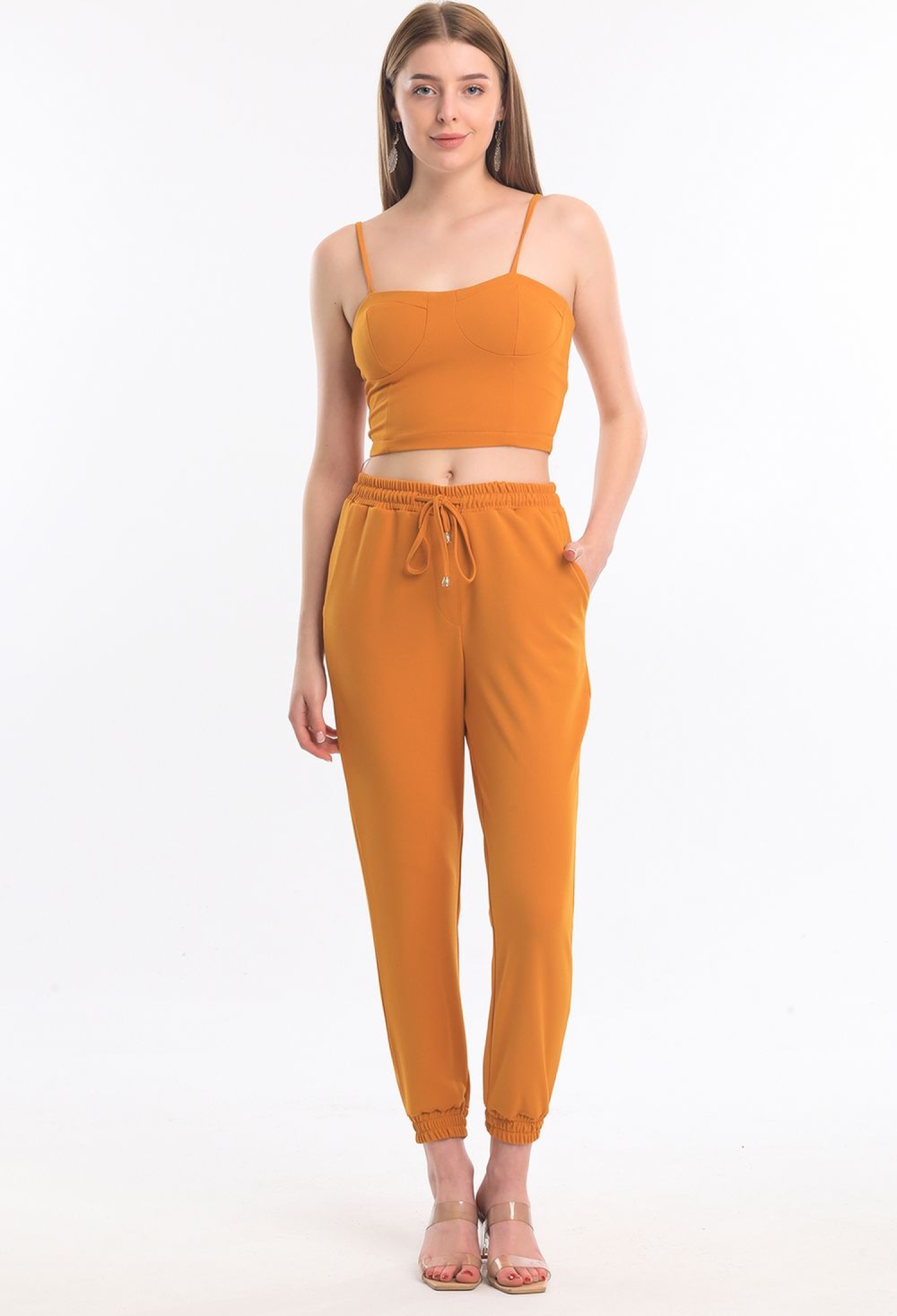 Sense Saffron Pocket Scuba Crepe Trousers Pnt33884 - Brand: SENSE - Women & Kids, Baby Clothes Wholesale - TheBS Women