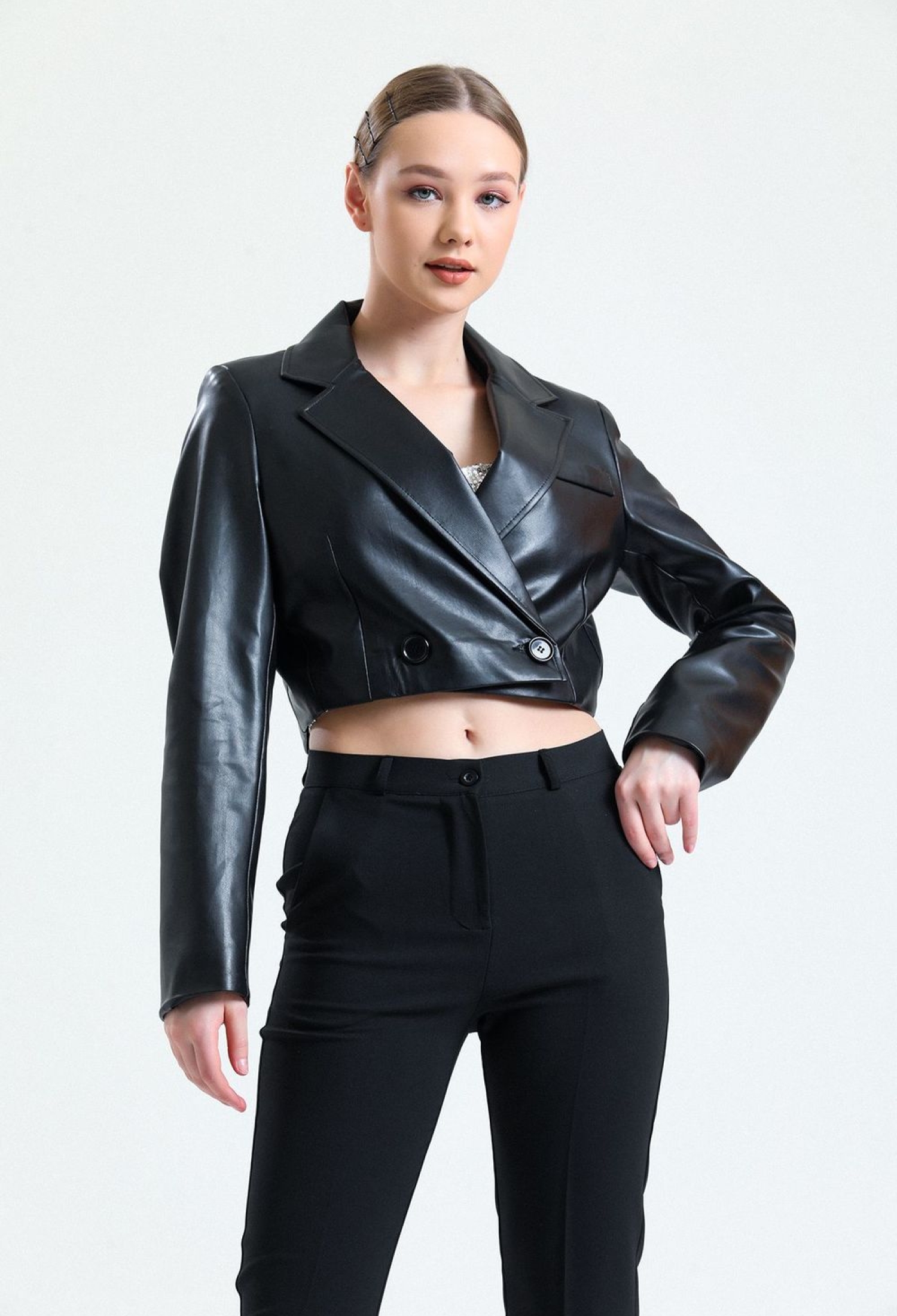 SenseLined Faux Leather Short Jacket - Brand: SENSE - Women & Kids, Baby Clothes Wholesale - TheBS Women