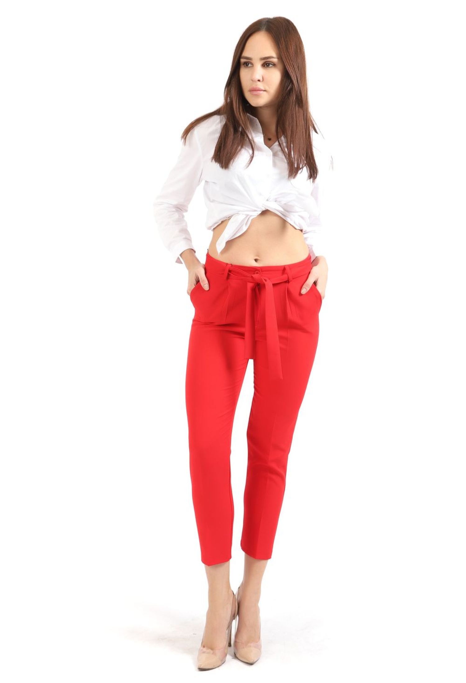 SenseWaist Belted Fabric Trousers - Brand: SENSE - Women & Kids, Baby Clothes Wholesale - TheBS Women