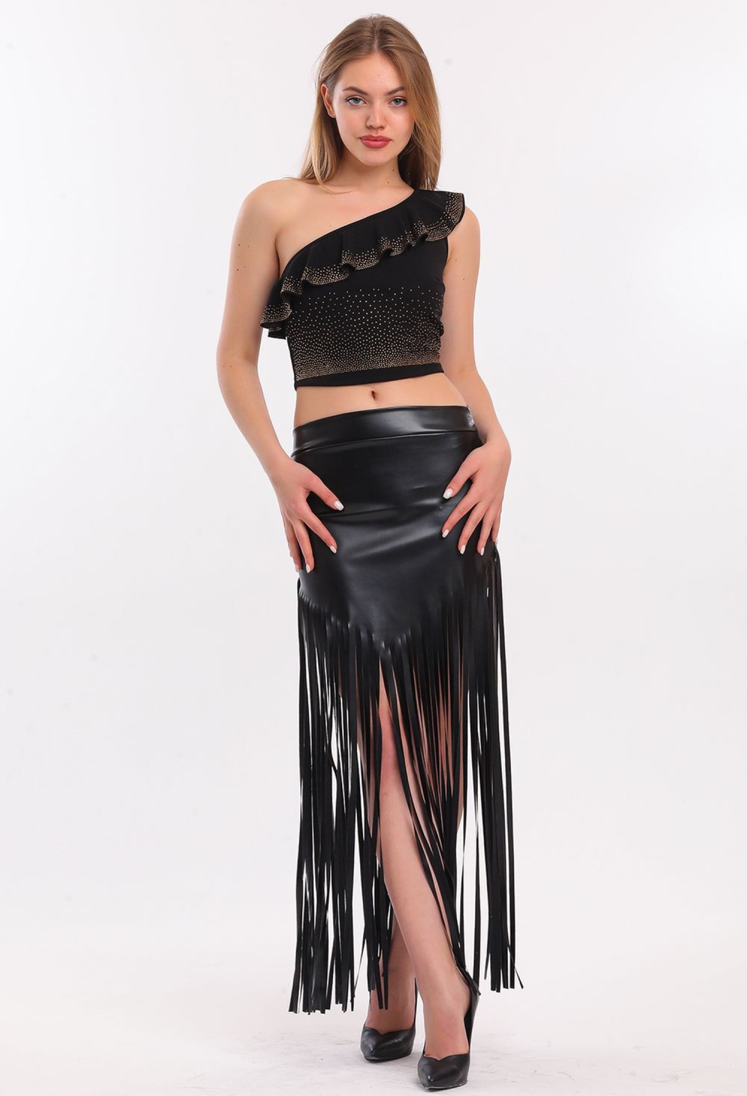 SenseTasseled Leather Skirt - Brand: SENSE - Women & Kids, Baby Clothes Wholesale - TheBS Women