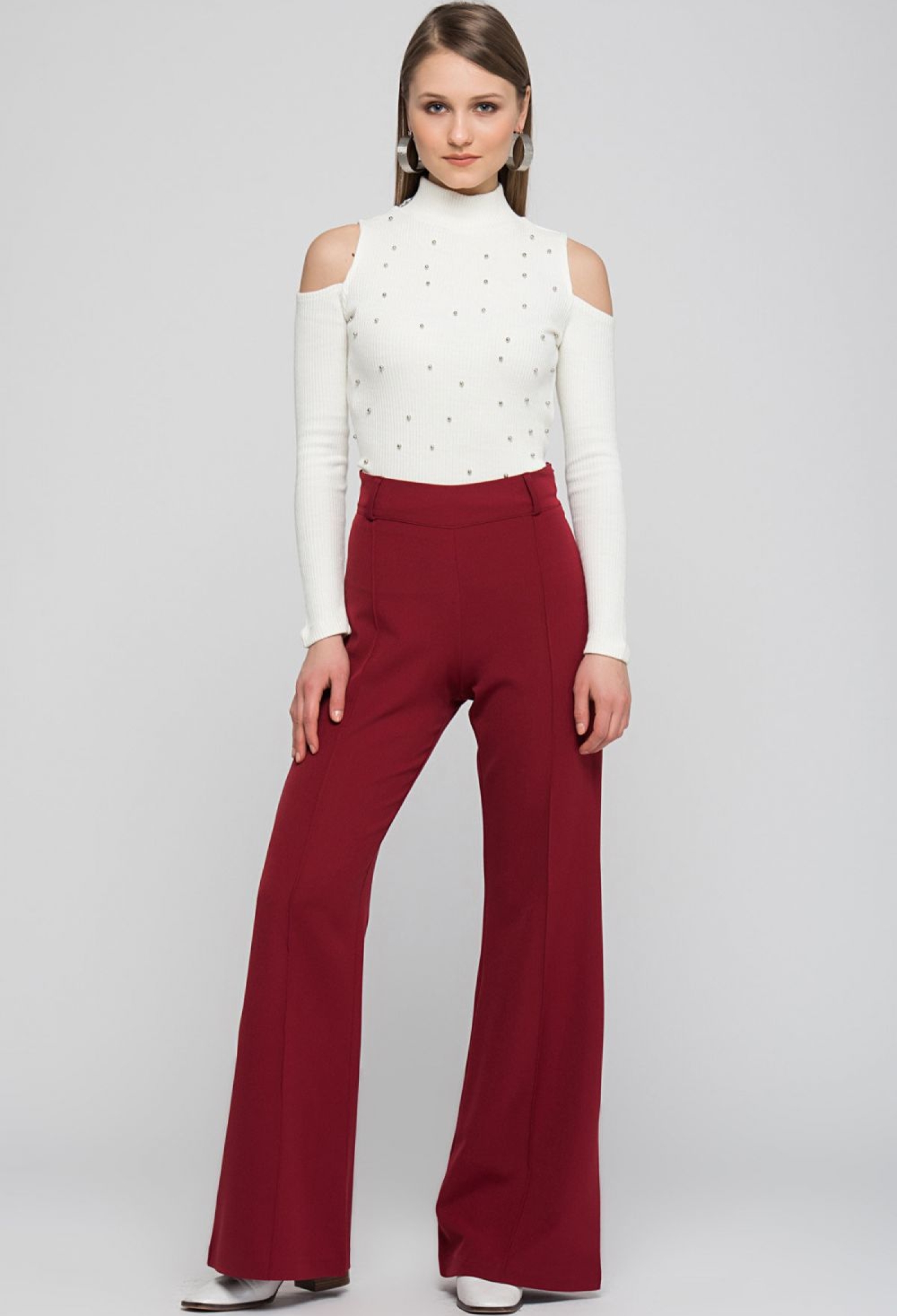 SenseHigh Waisted Crepe Trousers With Cima Stitching On The Front - Brand: SENSE - Women & Kids, Baby Clothes Wholesale - TheBS Women