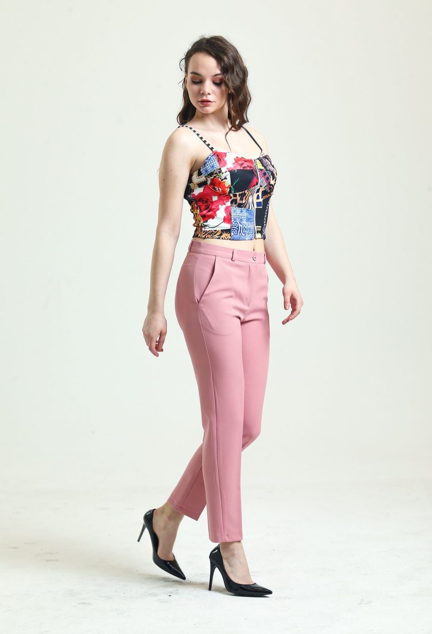 Sense Powder Trousers - Atlas Fabric Ankle Trousers - Brand: SENSE - Women & Kids, Baby Clothes Wholesale - TheBS Women