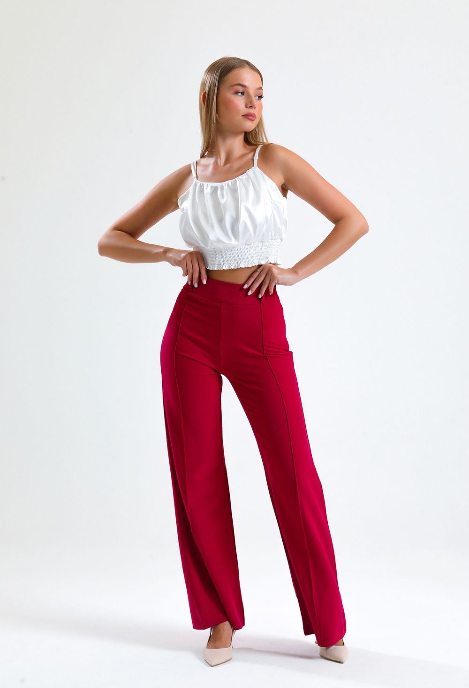 SenseHigh Waisted Crepe Trousers With Cima Stitching On The Front - Brand: SENSE - Women & Kids, Baby Clothes Wholesale - TheBS Women