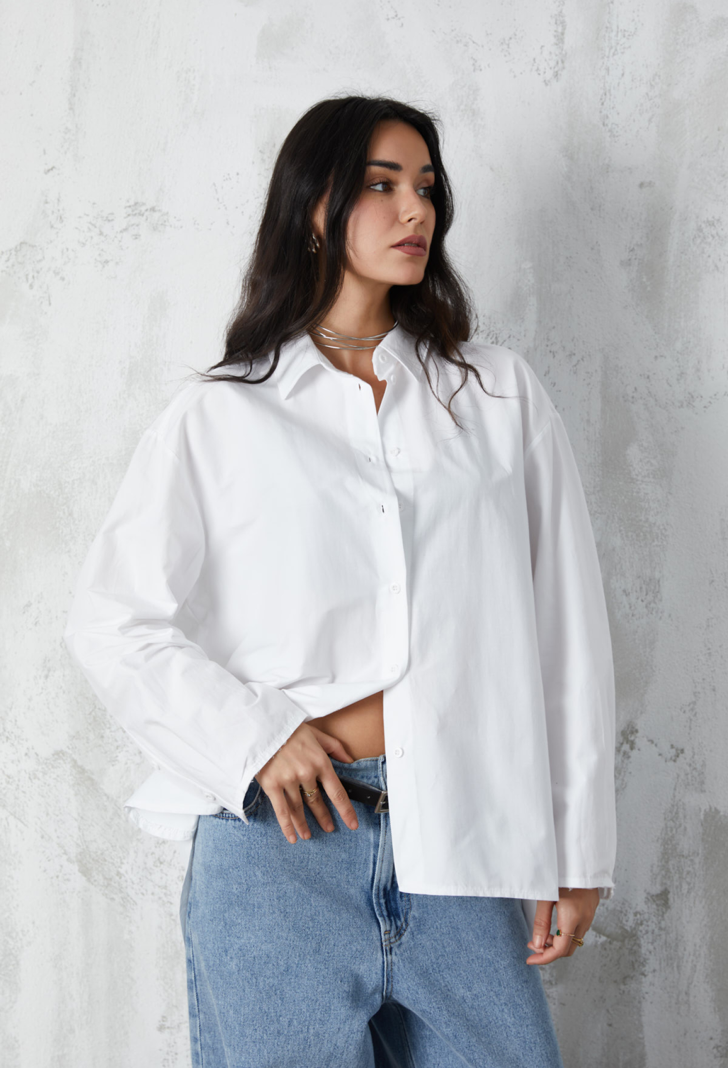 Poplin Shirt With Tassels On The Sleeves And Slit Detail On The Back - Brand: First Angels - Women & Kids, Baby Clothes Wholesale - TheBS Women