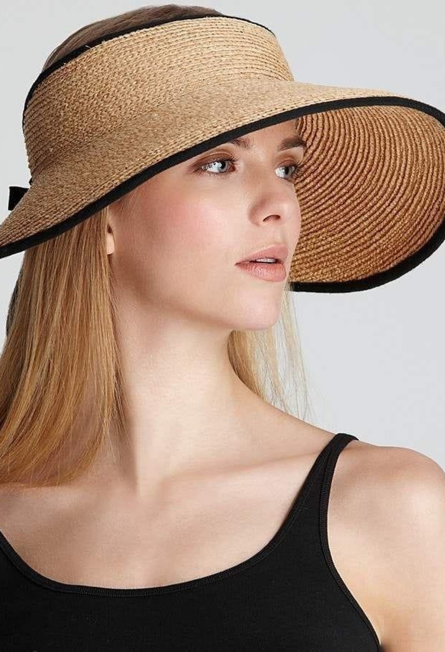 Open Top Wide Straw Hat With Bow - Brand: Axesoire - Women & Kids, Baby Clothes Wholesale - TheBS Women