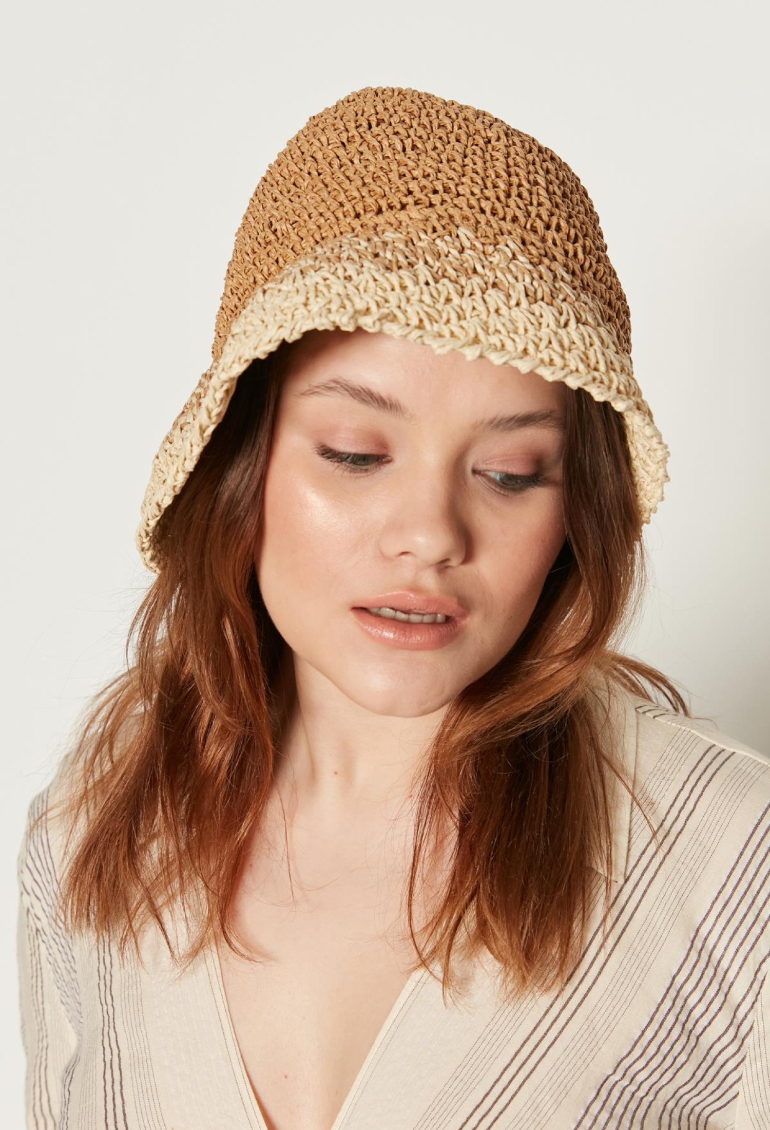 Hand Knitted Straw Hat - Brand: Axesoire - Women & Kids, Baby Clothes Wholesale - TheBS Women