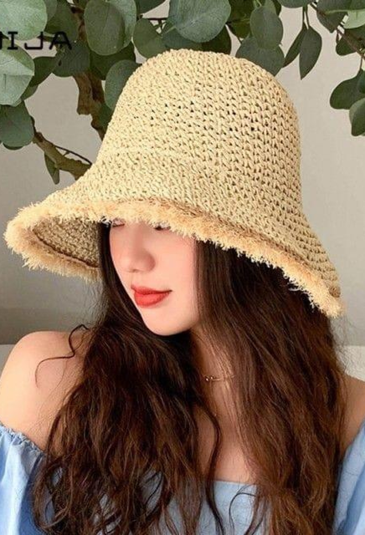 Hand Knitted Fringed Straw Hat - Brand: Axesoire - Women & Kids, Baby Clothes Wholesale - TheBS Women