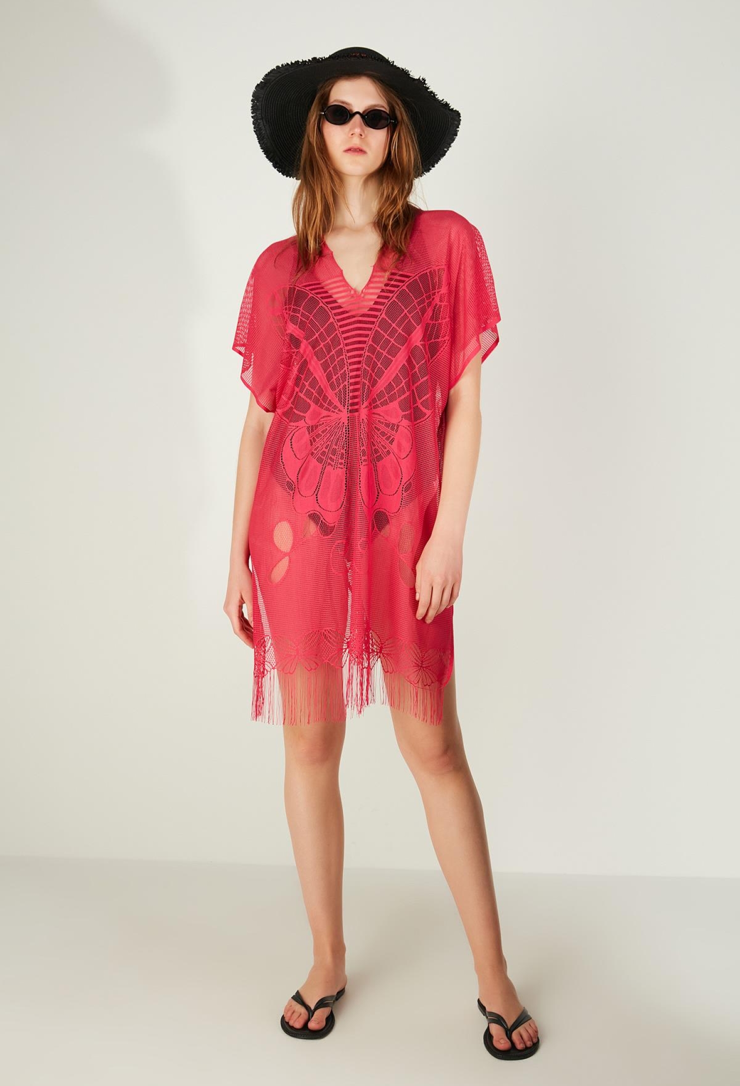 Butterfly Patterned Mesh Pareo - Brand: Axesoire - Women & Kids, Baby Clothes Wholesale - TheBS Women