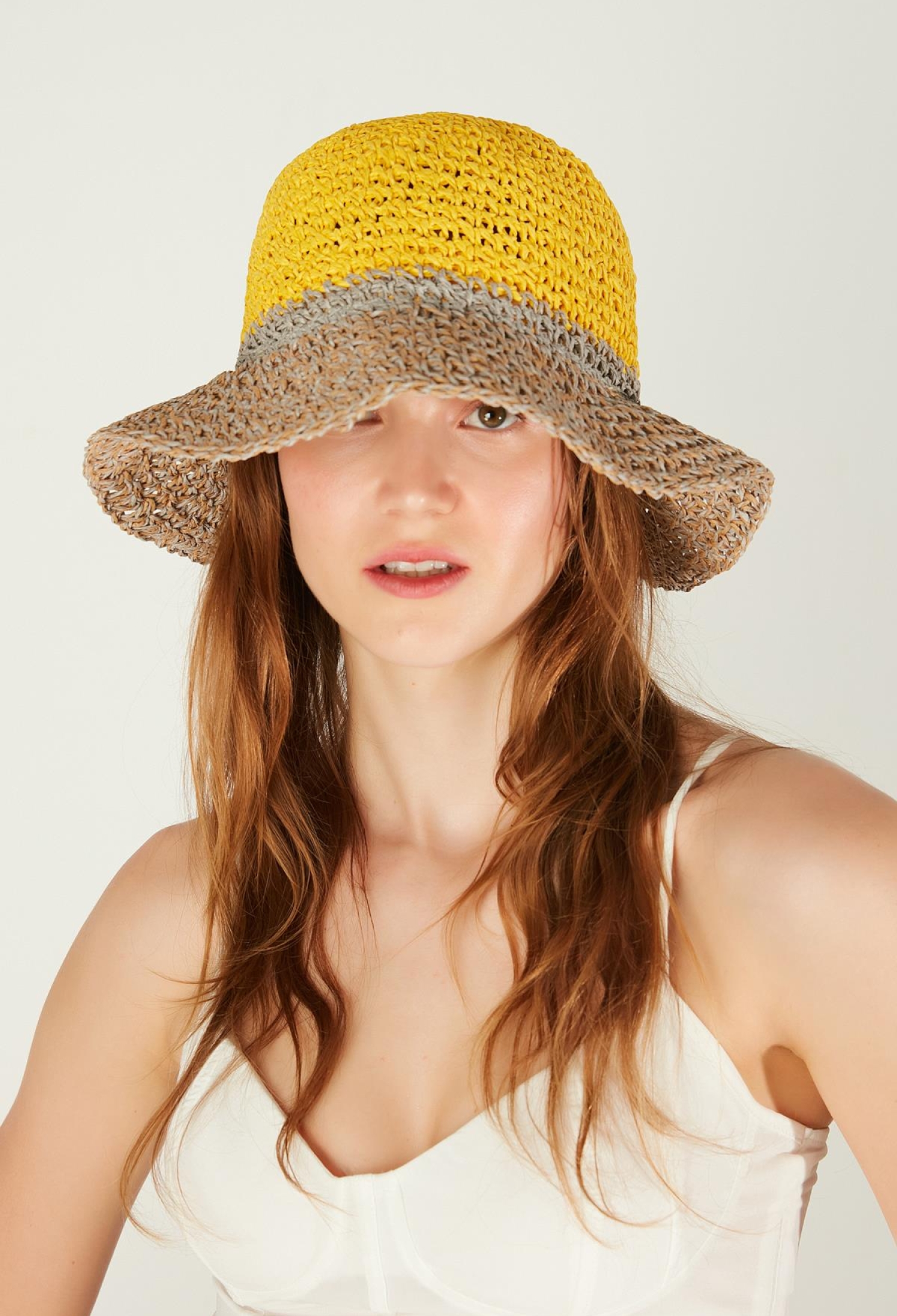 Hand Knitted Straw Hat - Brand: Axesoire - Women & Kids, Baby Clothes Wholesale - TheBS Women