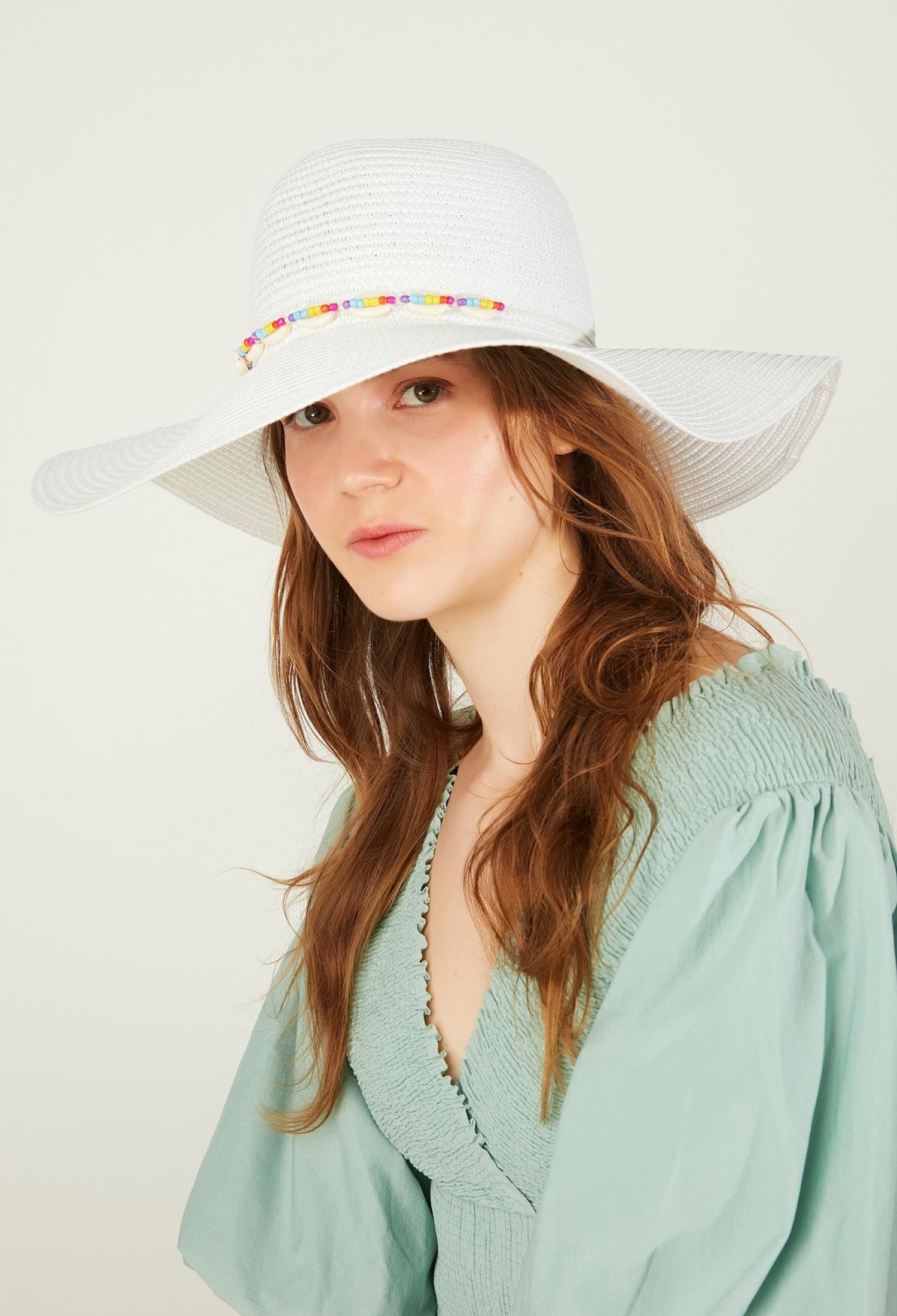 Conch Wide Straw Hat - Brand: Axesoire - Women & Kids, Baby Clothes Wholesale - TheBS Women