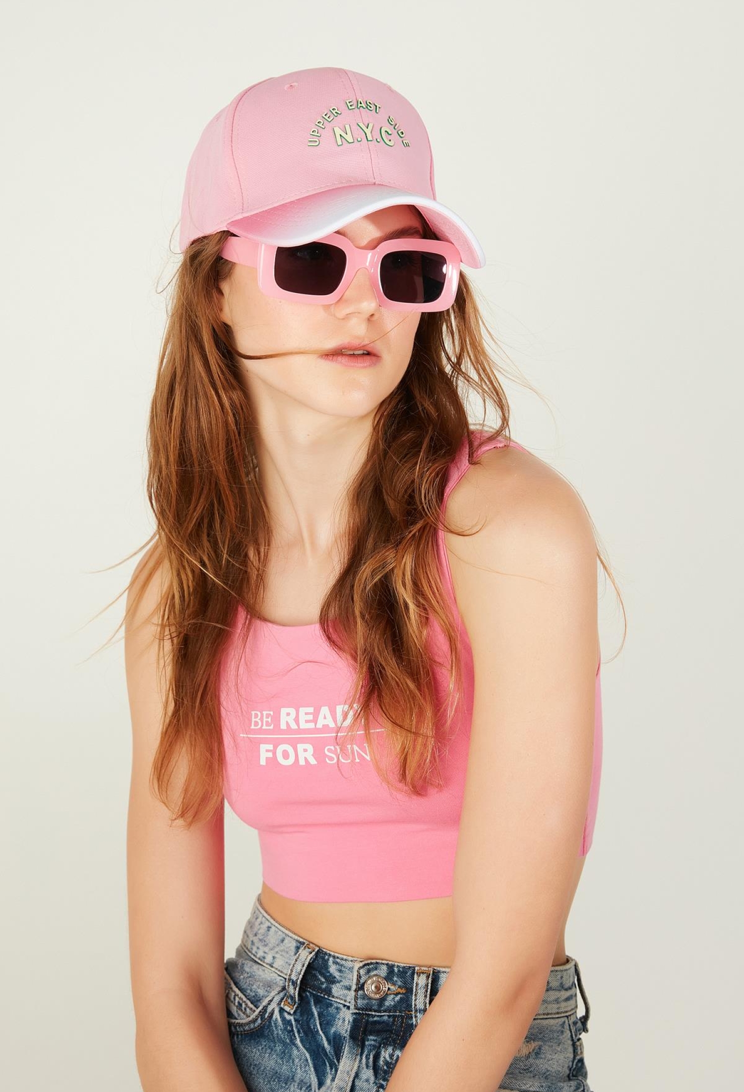 N.y.c Printed Gradient Cap - Brand: Axesoire - Women & Kids, Baby Clothes Wholesale - TheBS Women