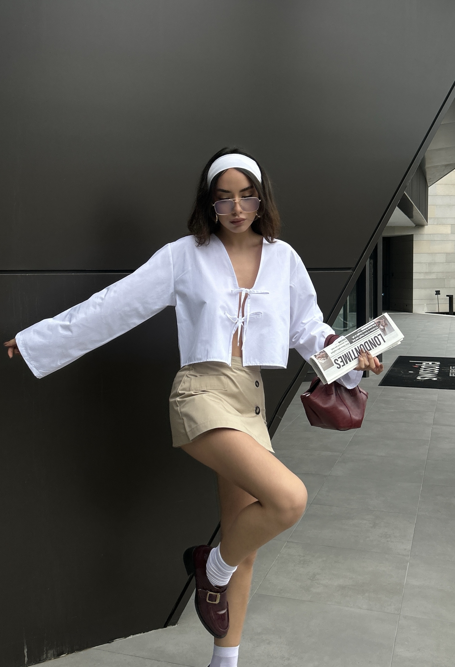 Poplin Front Tie Blouse 29085 - Brand: First Angels - Women & Kids, Baby Clothes Wholesale - TheBS Women