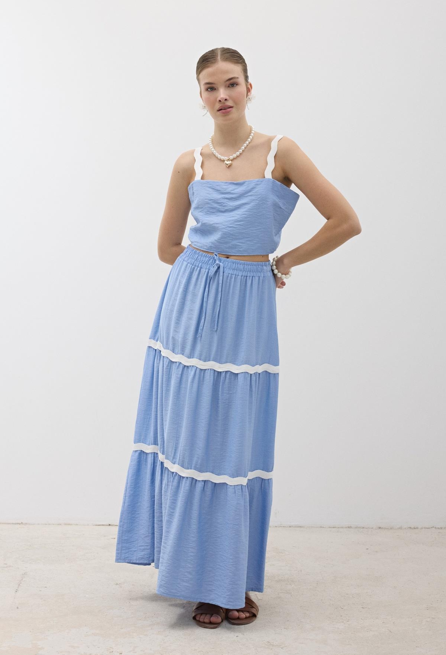 Hanger Waterstone Pattern Crop Blouse - Brand: Levure - Women & Kids, Baby Clothes Wholesale - TheBS Women