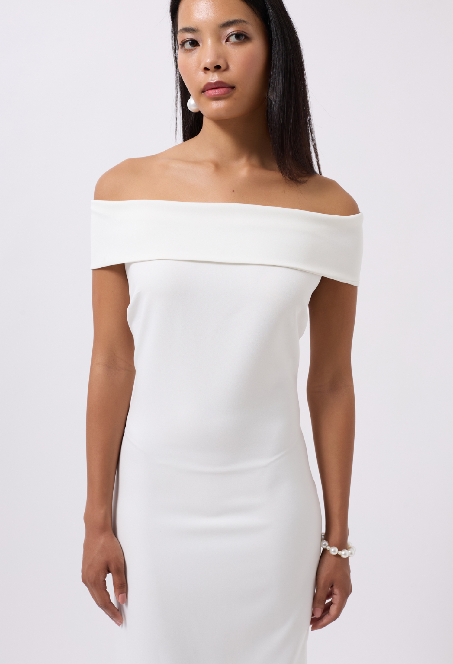 Shoulder Folding Detail Maxi Dress - Brand: Black Fashion - Women & Kids, Baby Clothes Wholesale - TheBS Women