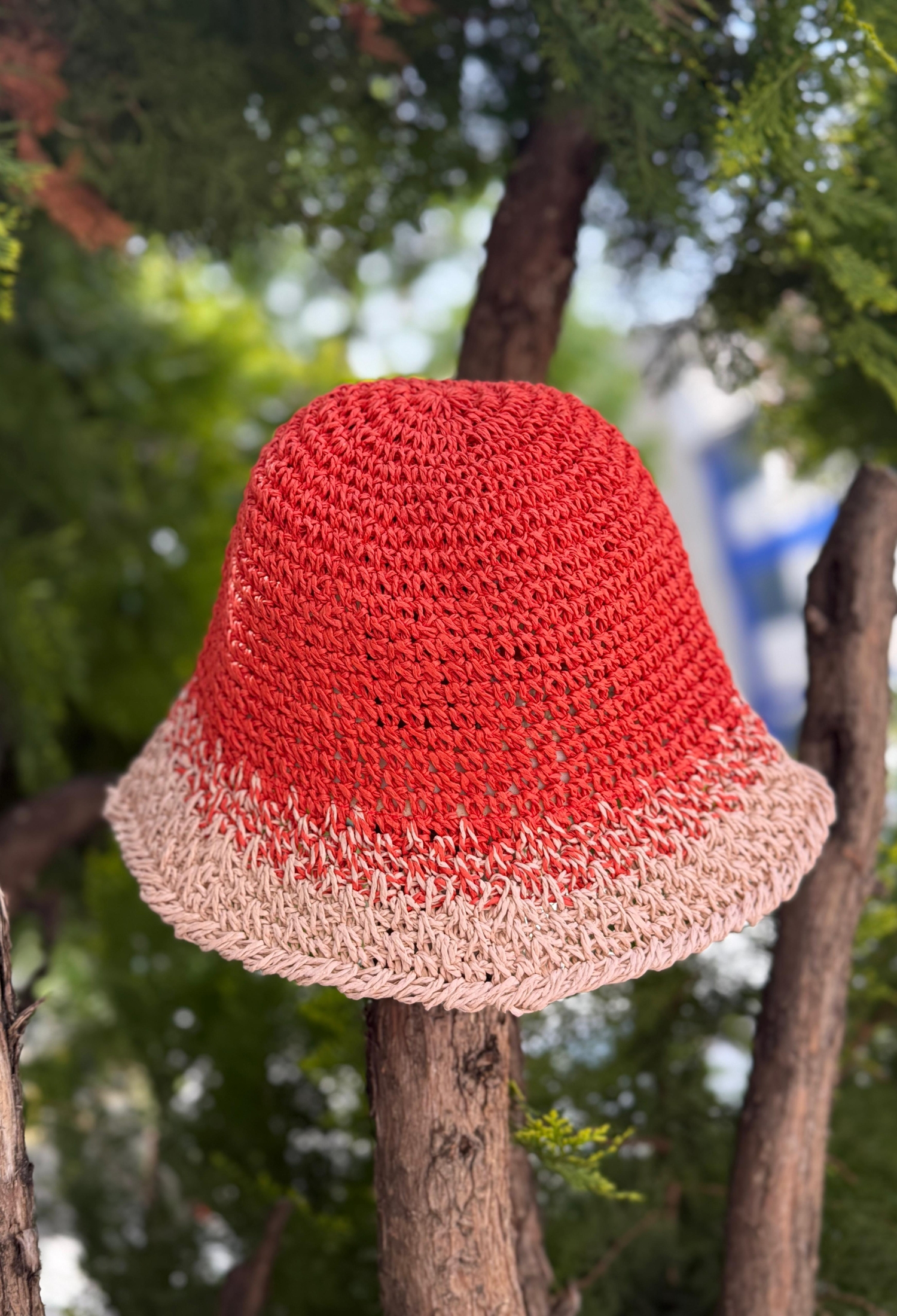 Hand-Knitted Straw Hat - Brand: Axesoire - Women & Kids, Baby Clothes Wholesale - TheBS Women
