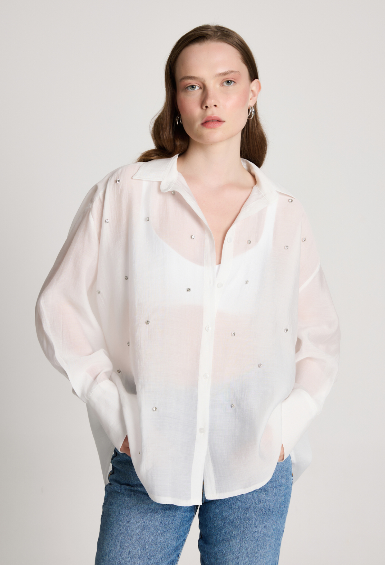 Oversized Casual Elegant Shirt - Brand: First Angels - Women & Kids, Baby Clothes Wholesale - TheBS Women