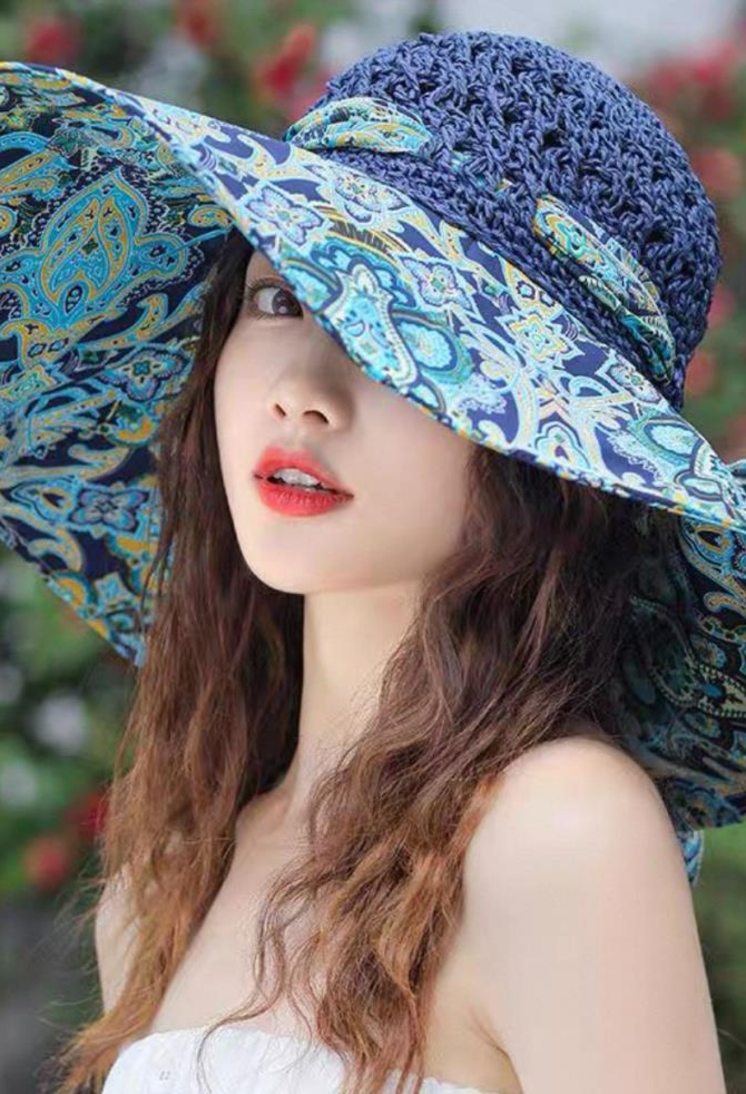 Blue Boho Hat With Paisley Pattern - Brand: Axesoire - Women & Kids, Baby Clothes Wholesale - TheBS Women