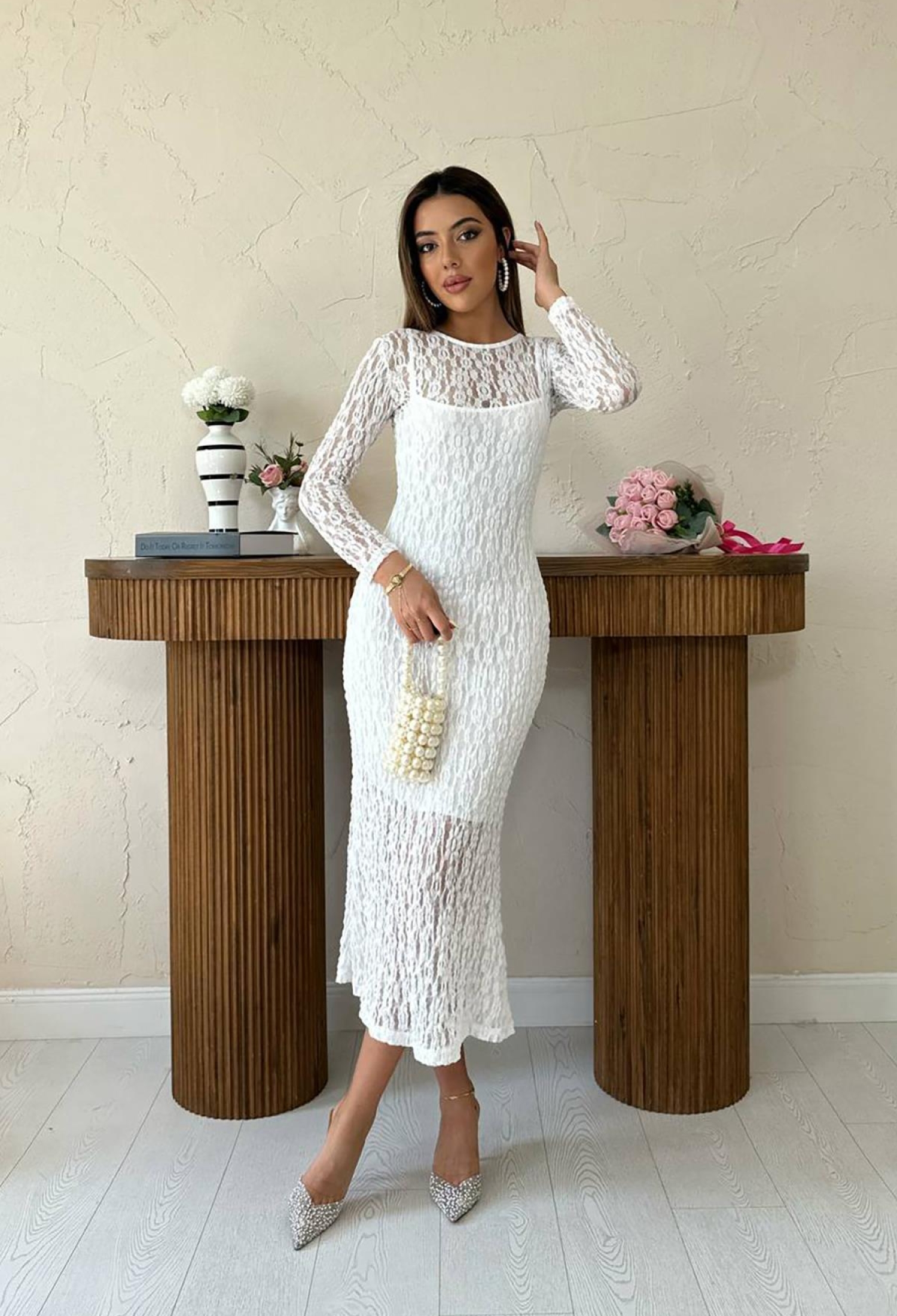 WholesaleLace Long Sleeve Dress - Brand: Elisa - Women & Kids, Baby Clothes Wholesale - TheBS Women