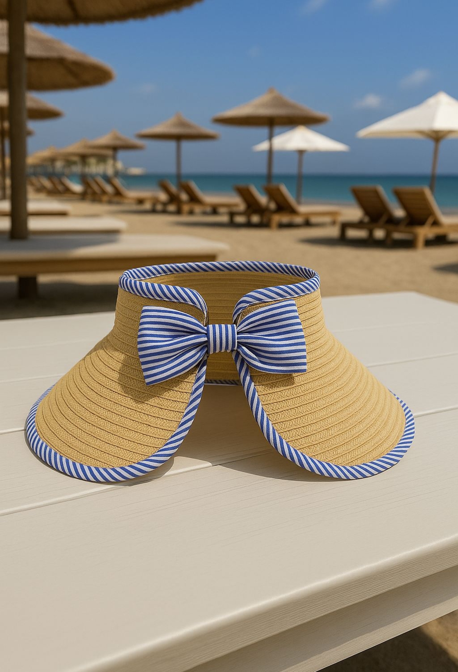 Hat – Striped Casual Beach Summer Hat - Brand: Axesoire - Women & Kids, Baby Clothes Wholesale - TheBS Women