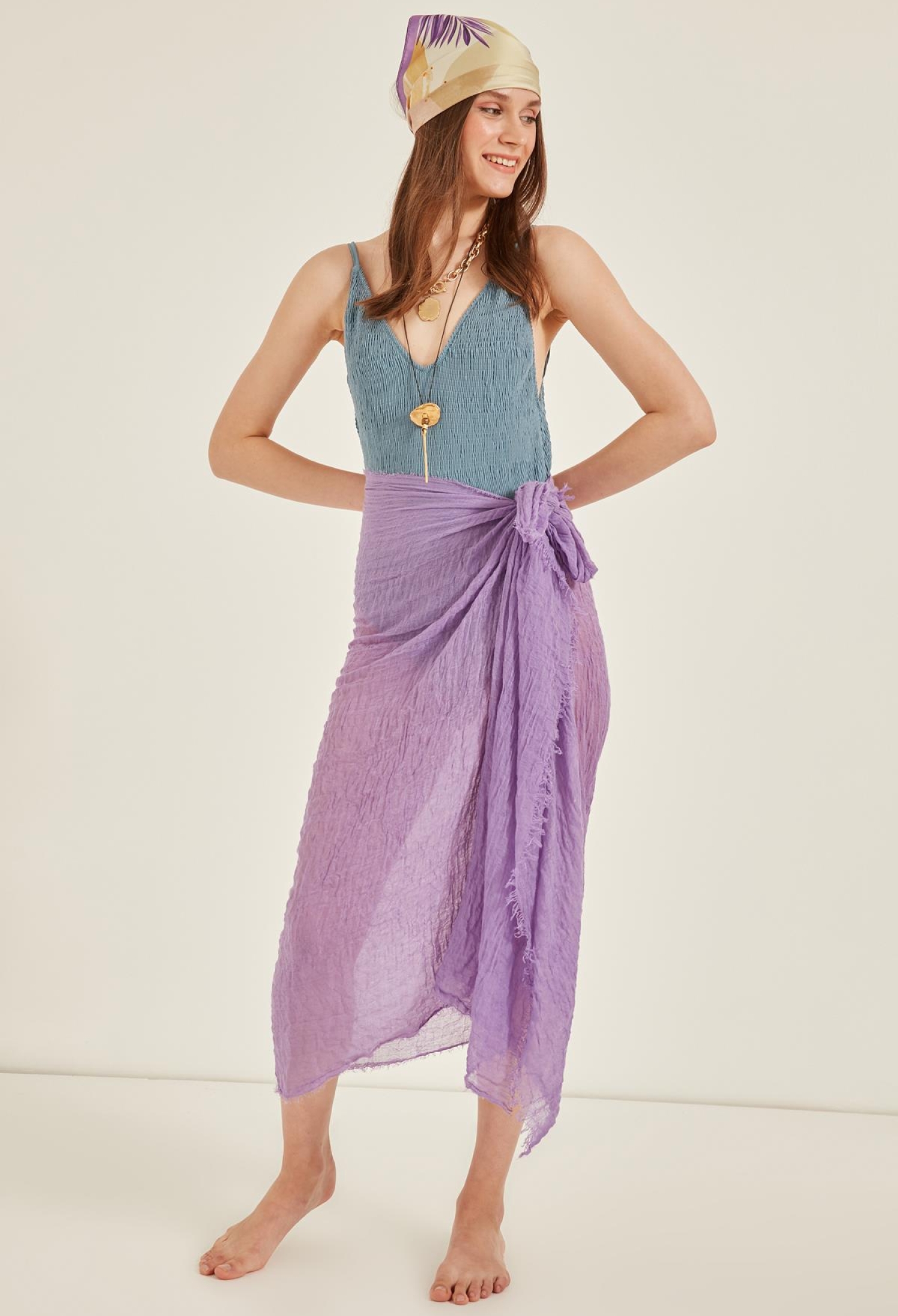 Purple Casual Boho Sexy Pareo For Beach & Party - Brand: Axesoire - Women & Kids, Baby Clothes Wholesale - TheBS Women