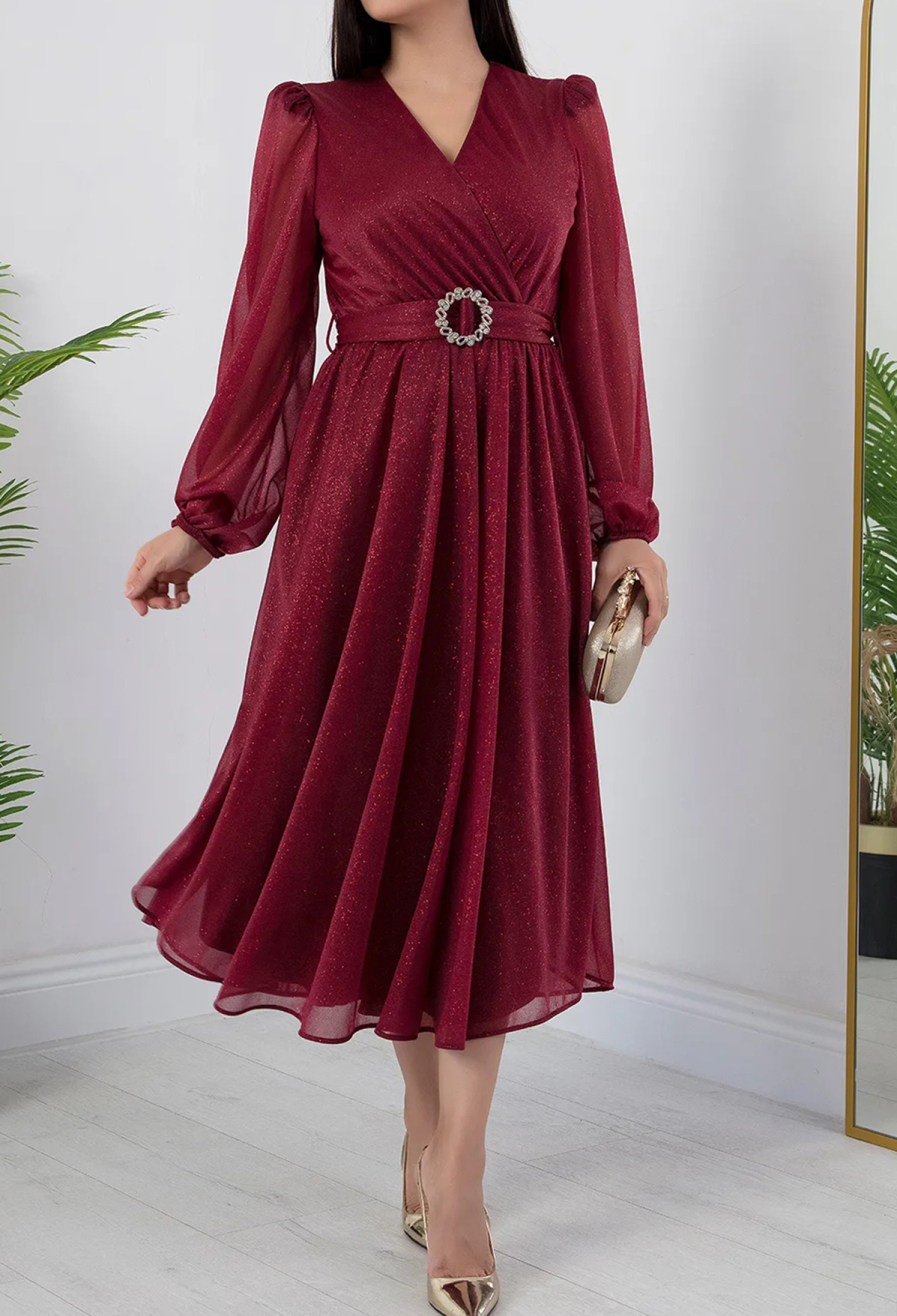 Elegant Fit And Flare Dress - Brand: Mode Roy - Women & Kids, Baby Clothes Wholesale - TheBS Women