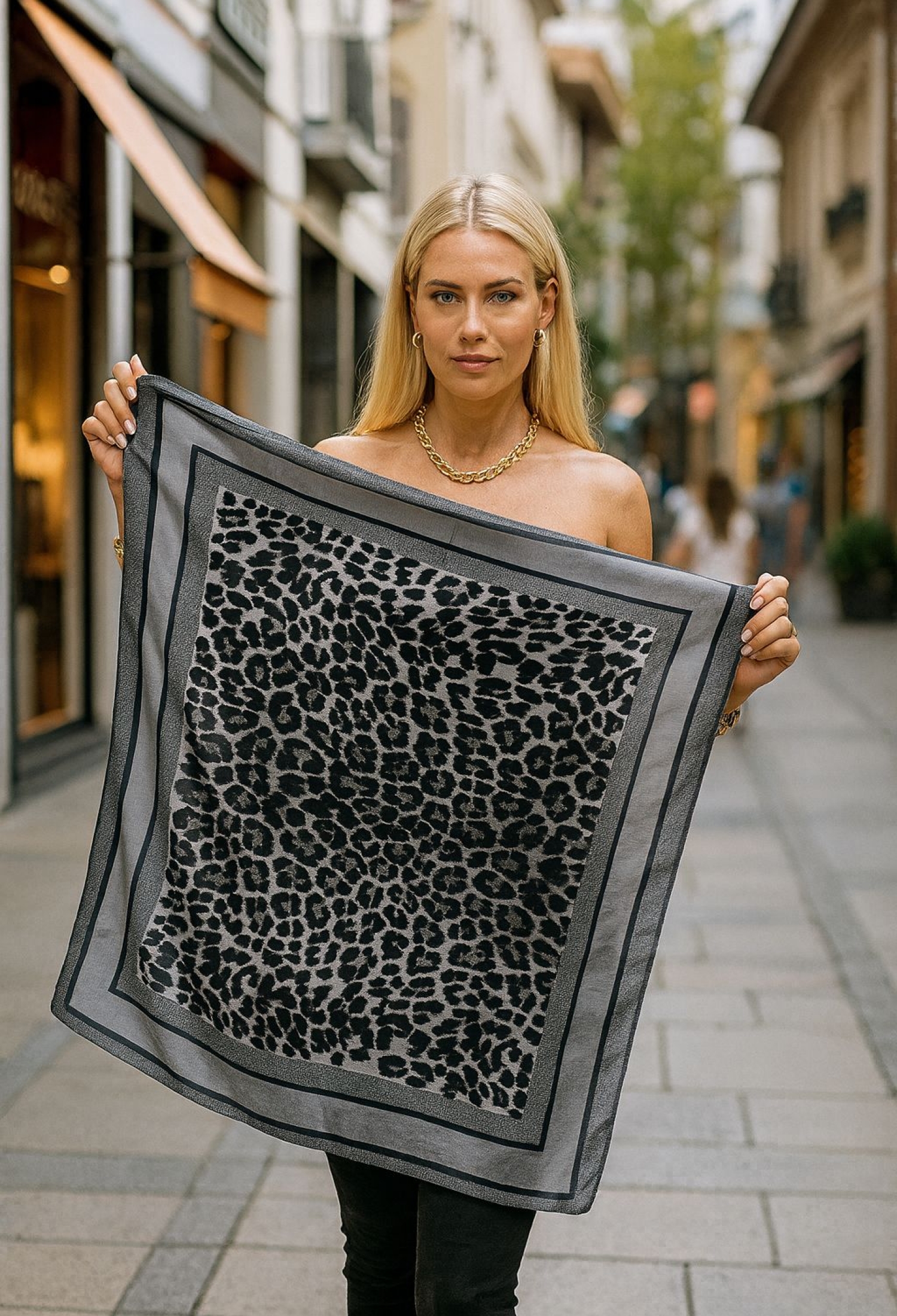 Leopard Print Shawl - Brand: Axesoire - Women & Kids, Baby Clothes Wholesale - TheBS Women