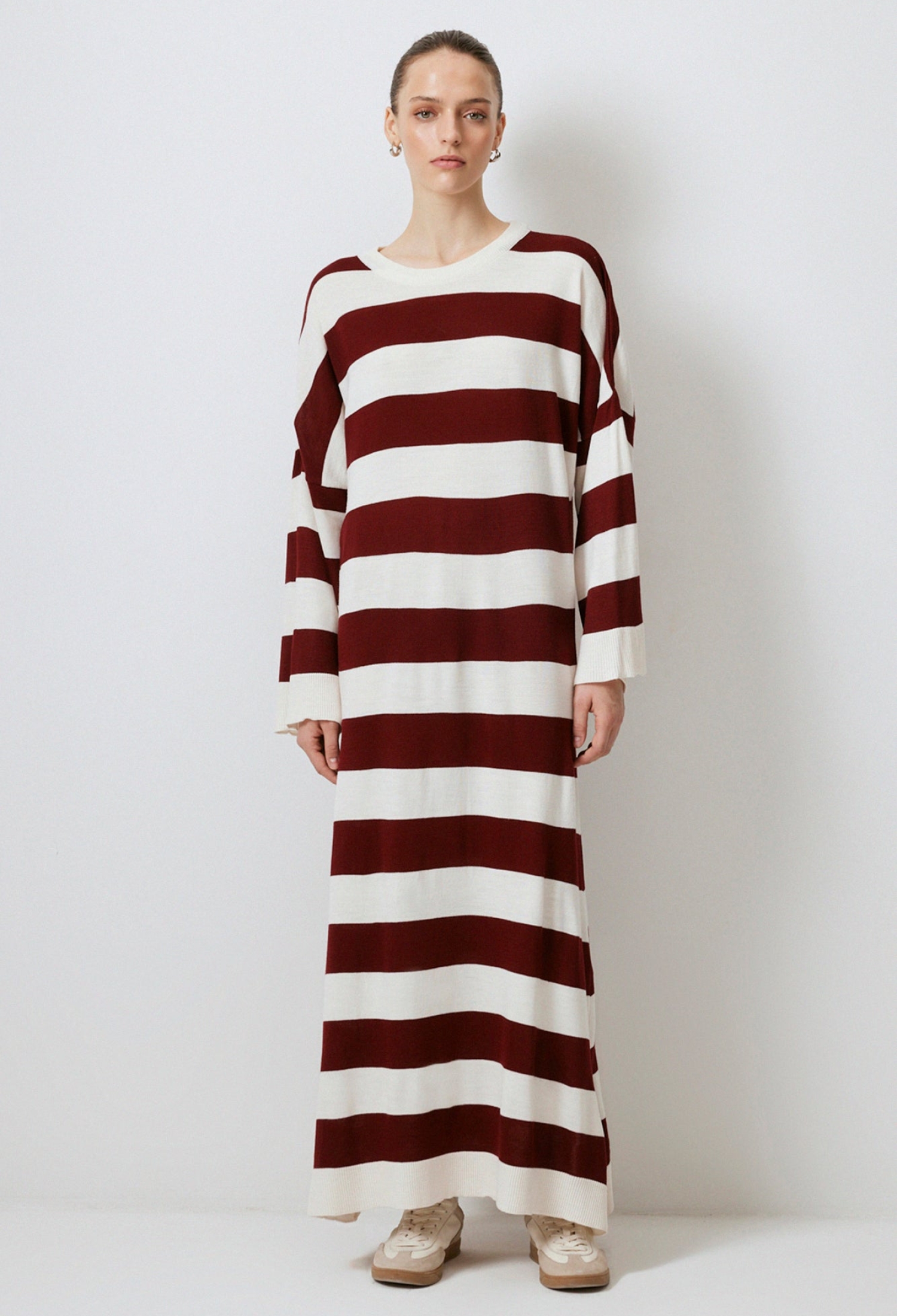 Casual Modest Floor-Length Sweater Dress - Brand: Touche Prive - Women & Kids, Baby Clothes Wholesale - TheBS Women