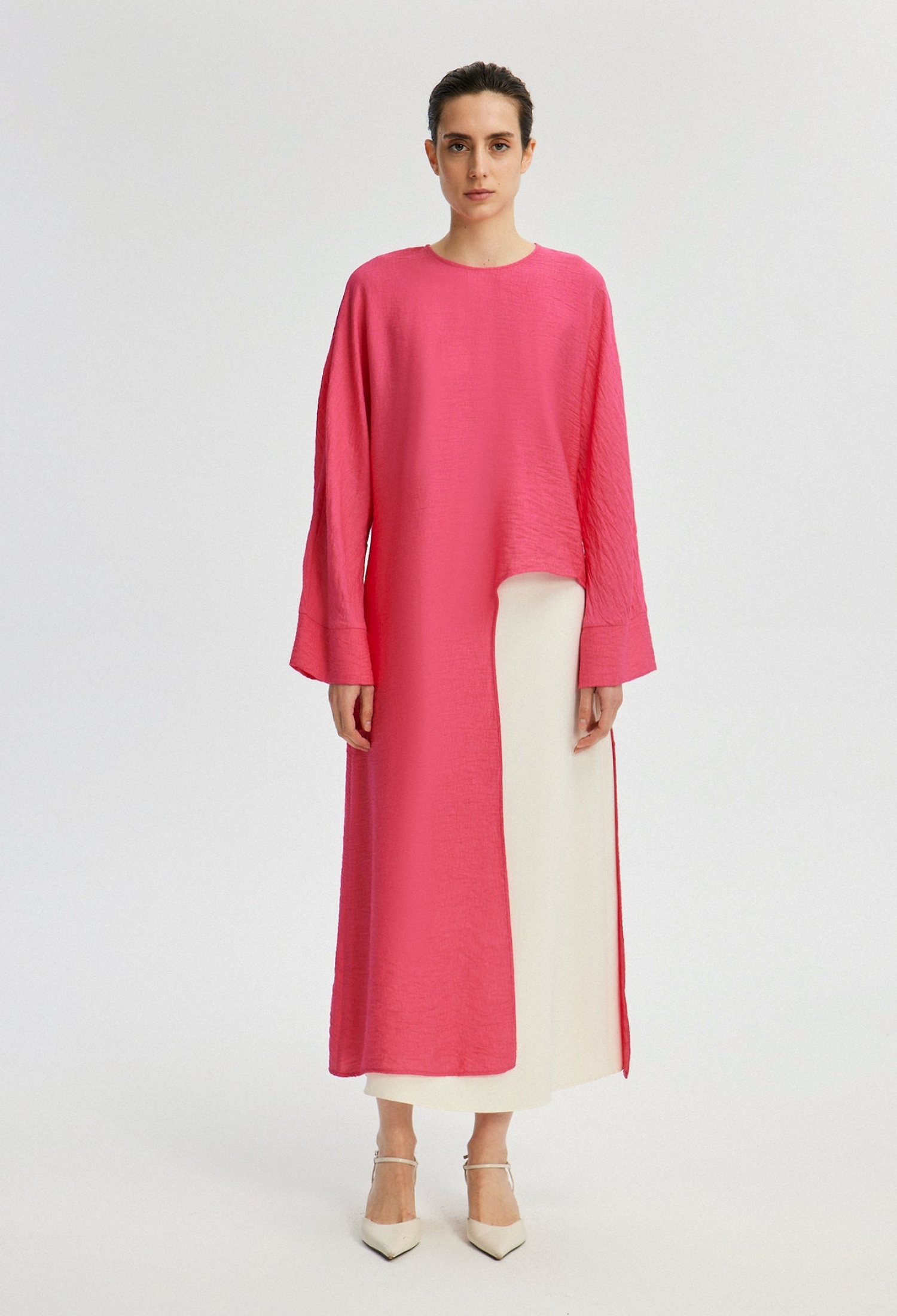Pink Modest Elegant Casual Tunic - Brand: Touche Prive - Women & Kids, Baby Clothes Wholesale - TheBS Women